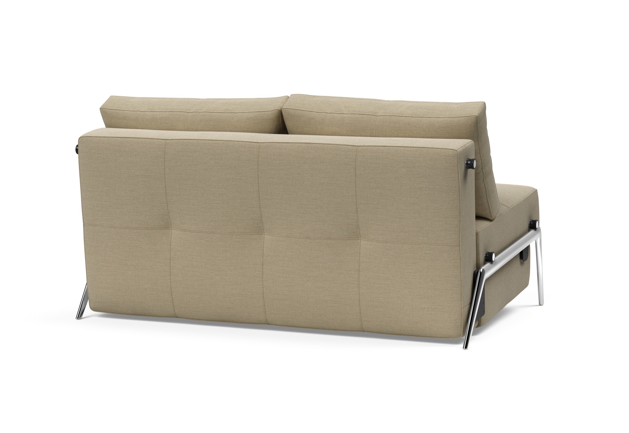 Cubed Deluxe Fabric Sofa Bed w/Aluminum Legs, Full Size
