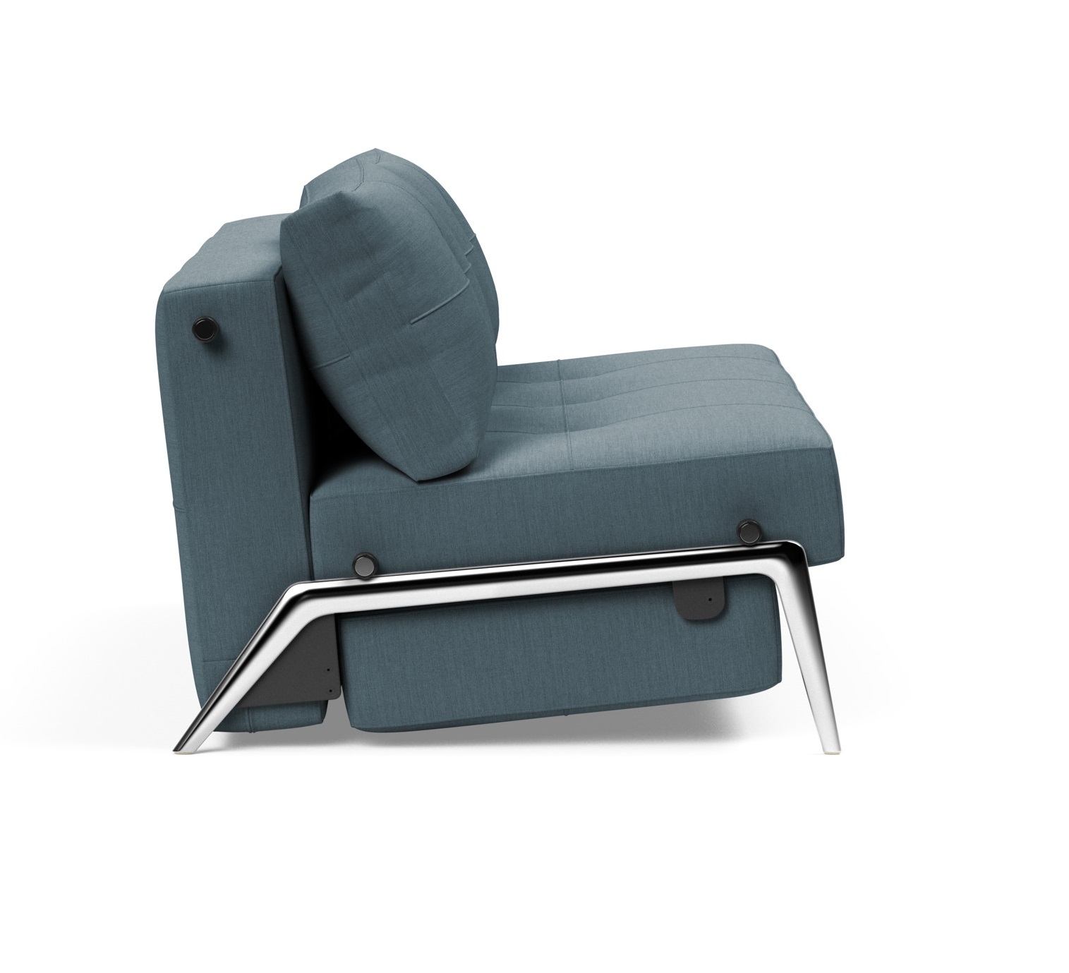 Cubed Deluxe Fabric Sofa Bed w/Aluminum Legs, Full Size