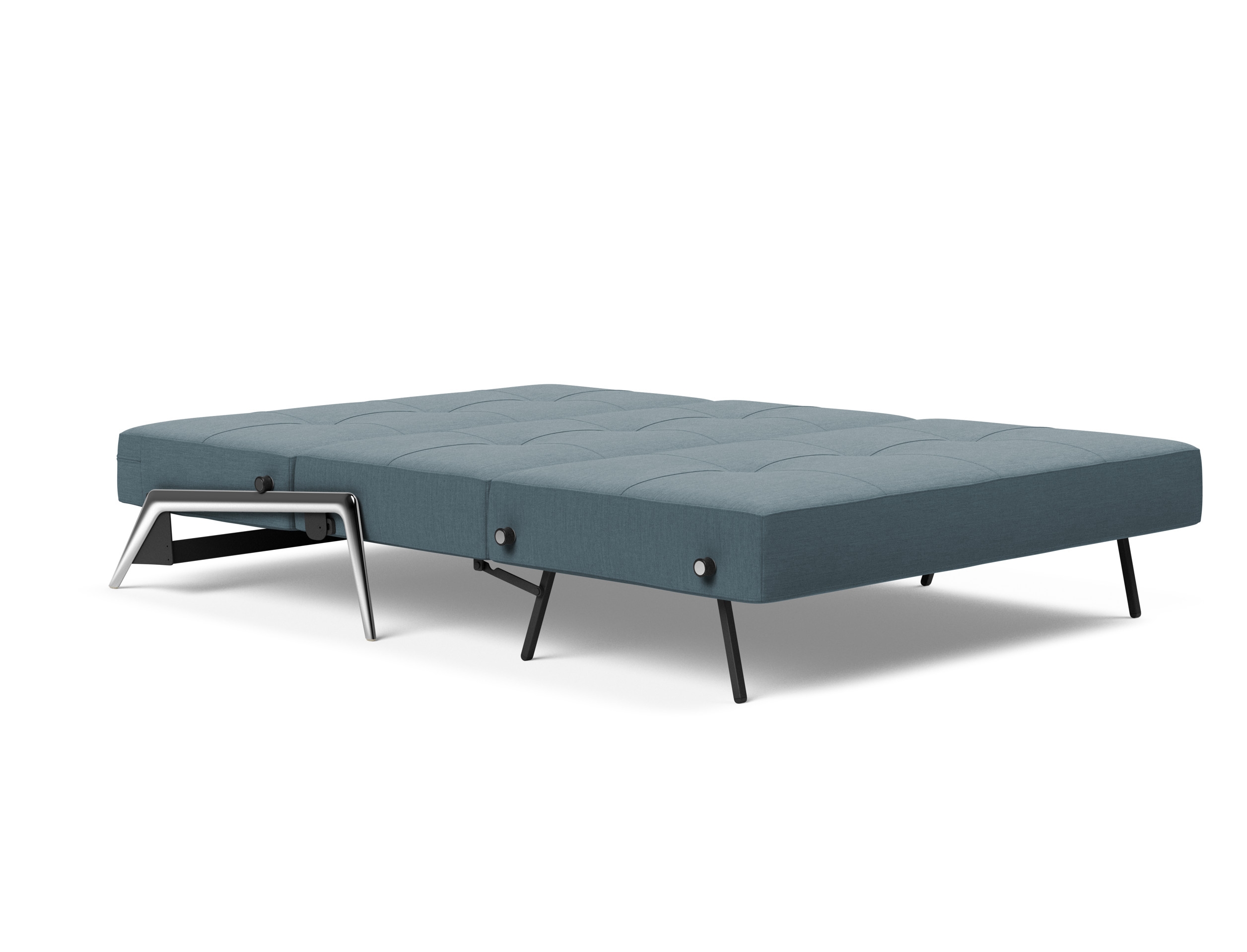 Cubed Deluxe Fabric Sofa Bed w/Aluminum Legs, Full Size