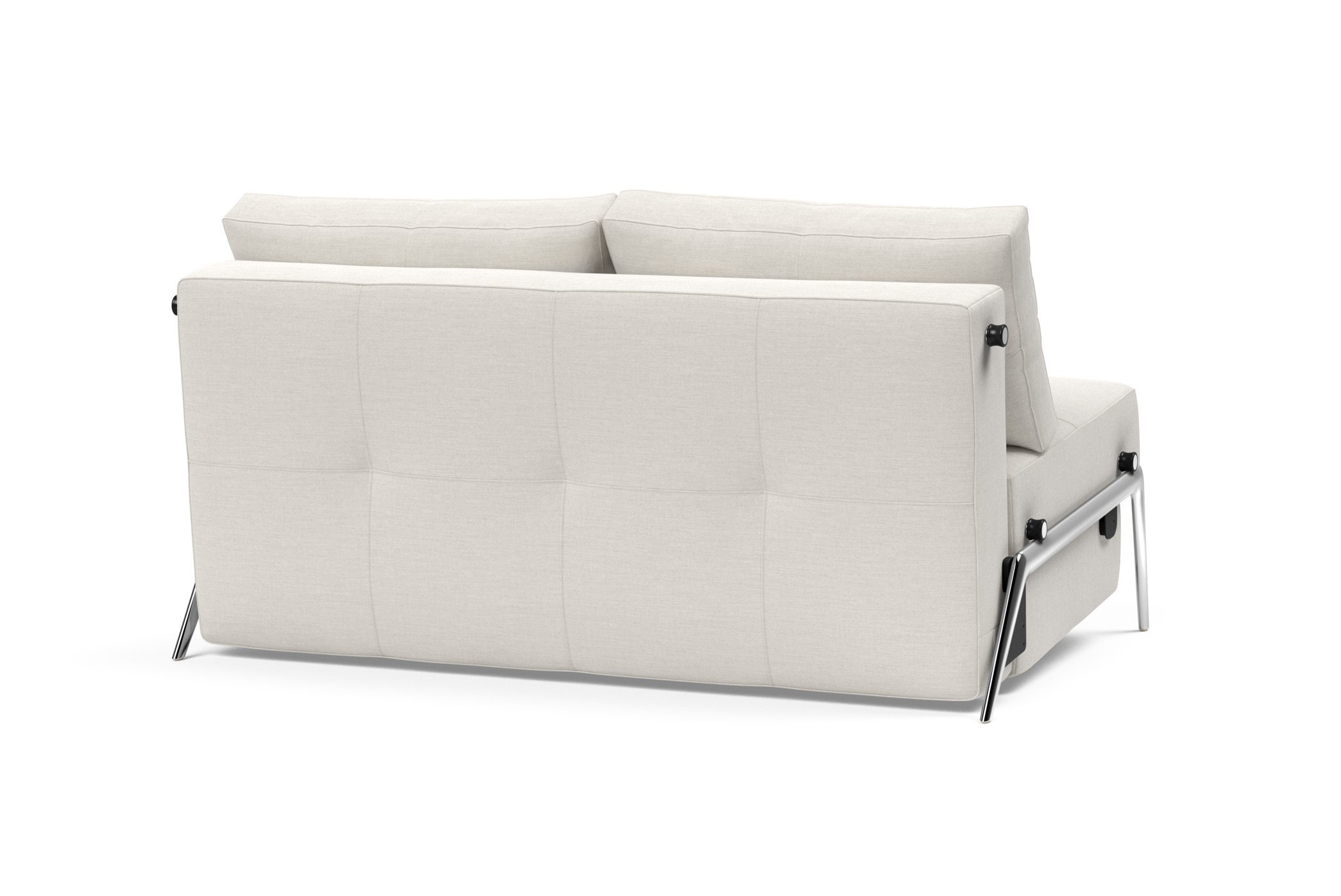 Cubed Deluxe Fabric Sofa Bed w/Aluminum Legs, Full Size