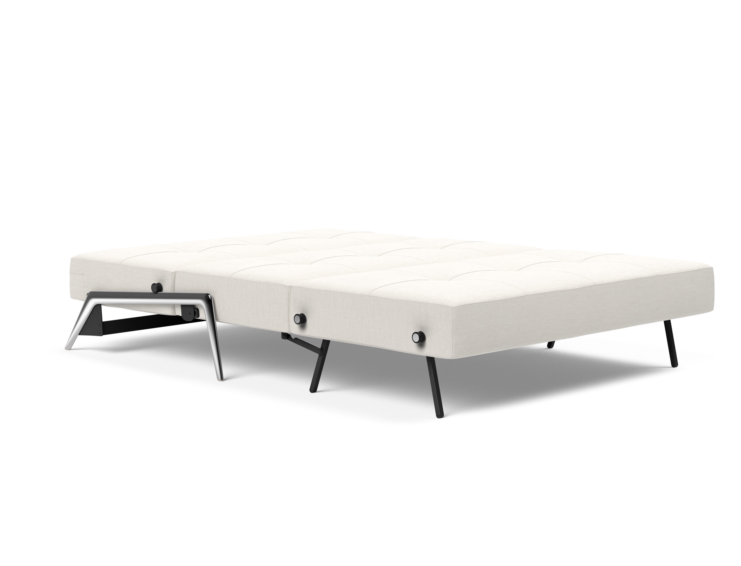 Cubed Deluxe Fabric Sofa Bed w/Aluminum Legs, Full Size