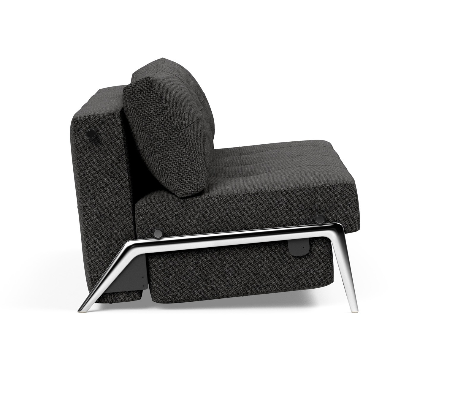 Cubed Deluxe Fabric Sofa Bed w/Aluminum Legs, Full Size
