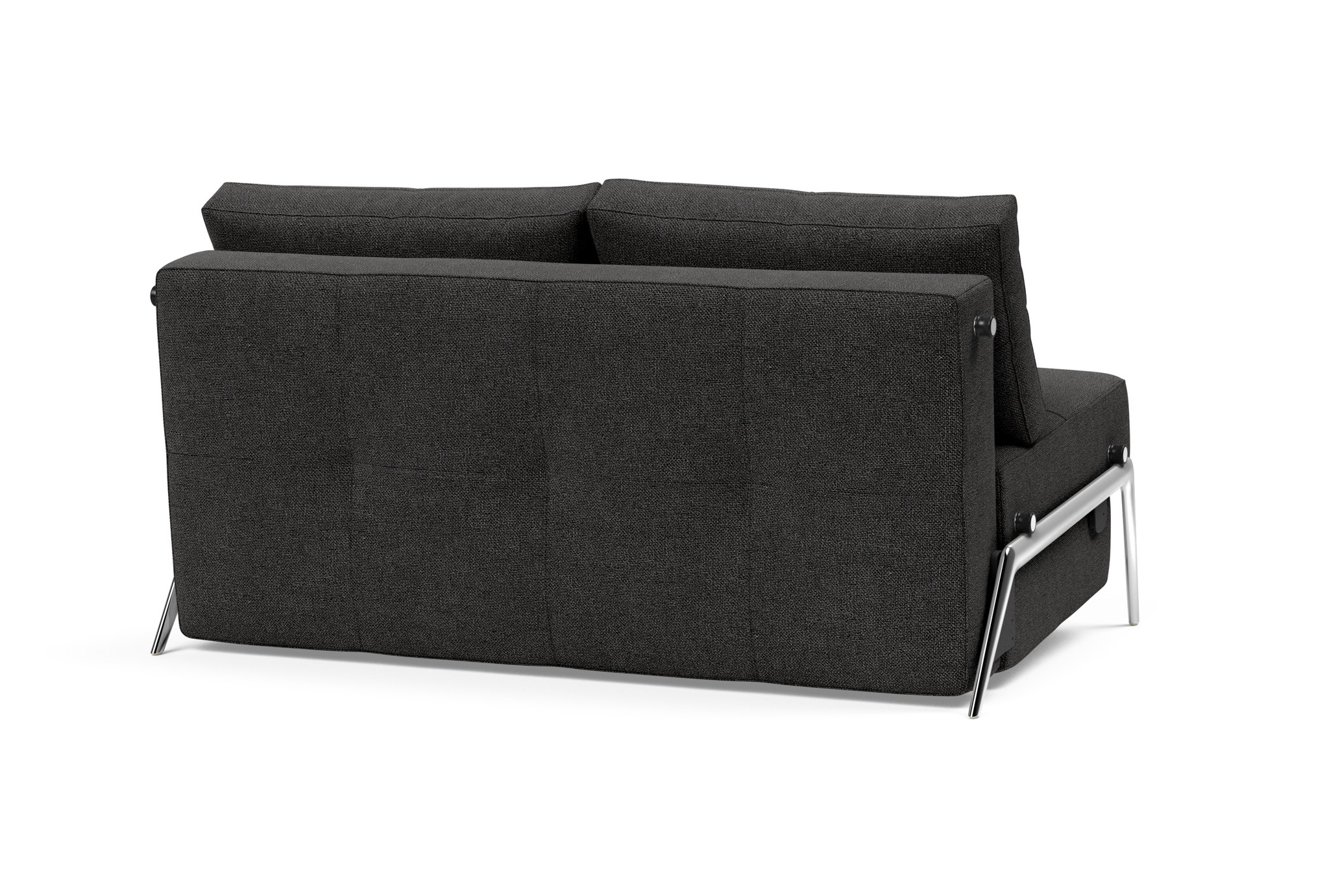 Cubed Deluxe Fabric Sofa Bed w/Aluminum Legs, Full Size