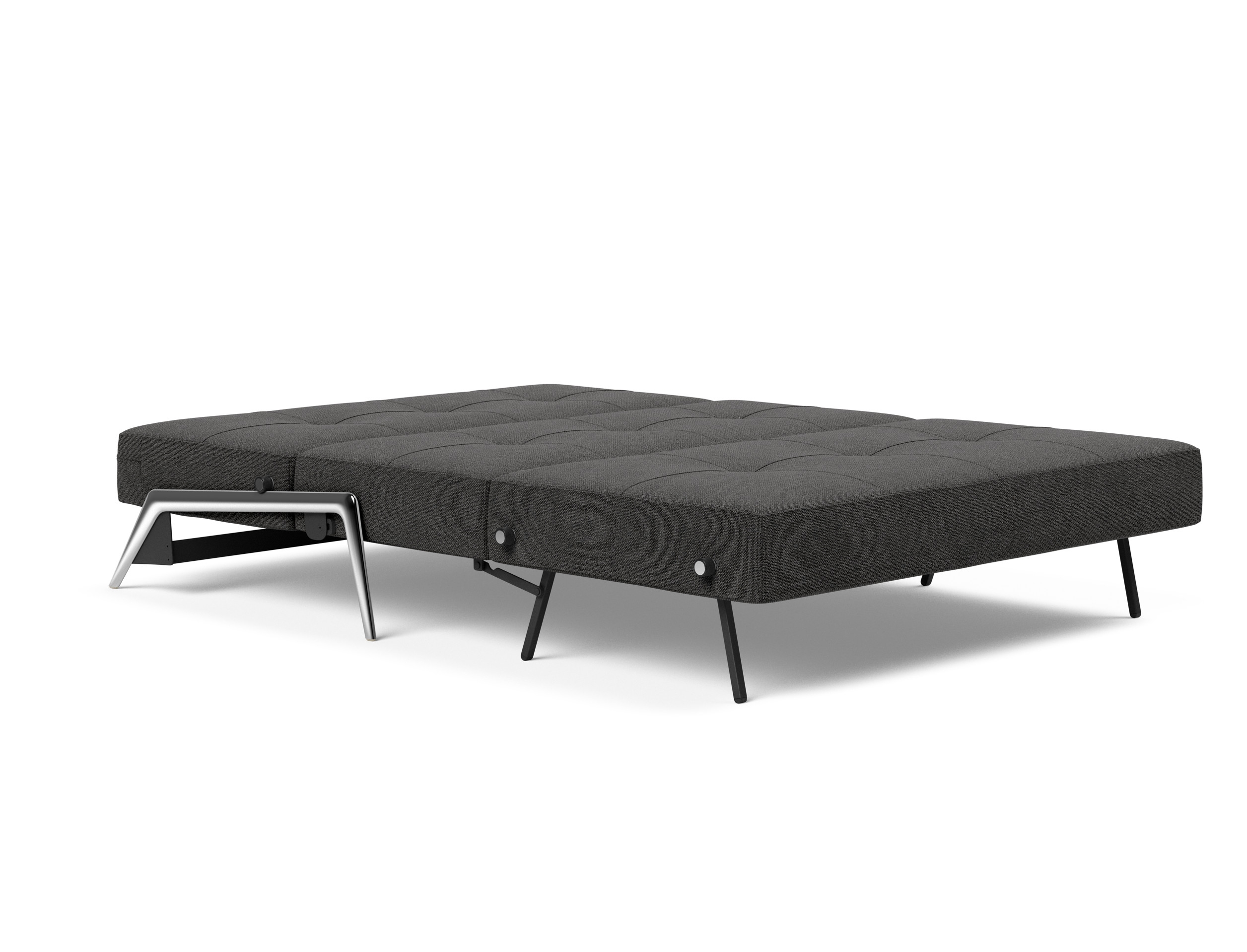 Cubed Deluxe Fabric Sofa Bed w/Aluminum Legs, Full Size