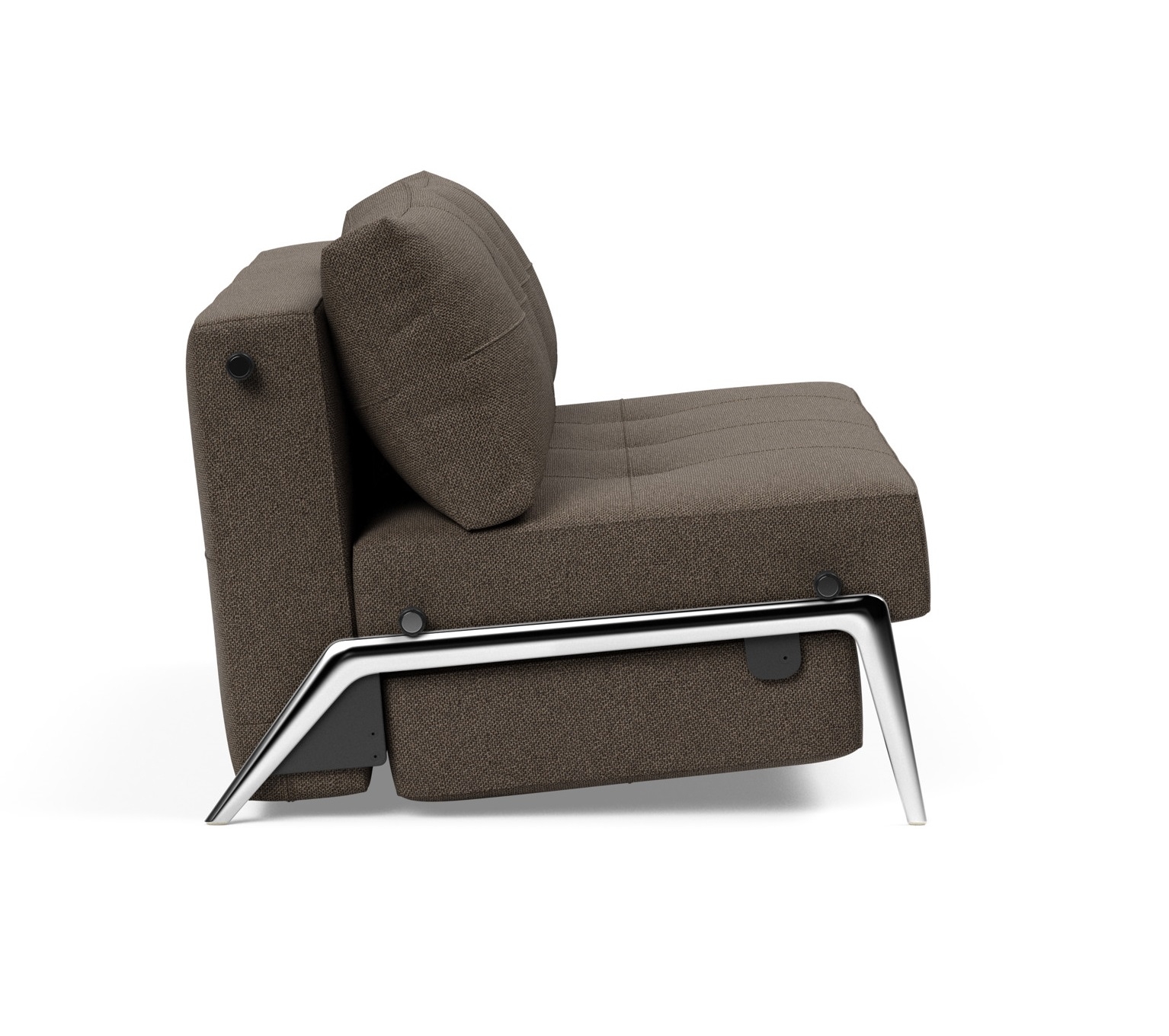 Cubed Deluxe Fabric Sofa Bed w/Aluminum Legs, Full Size