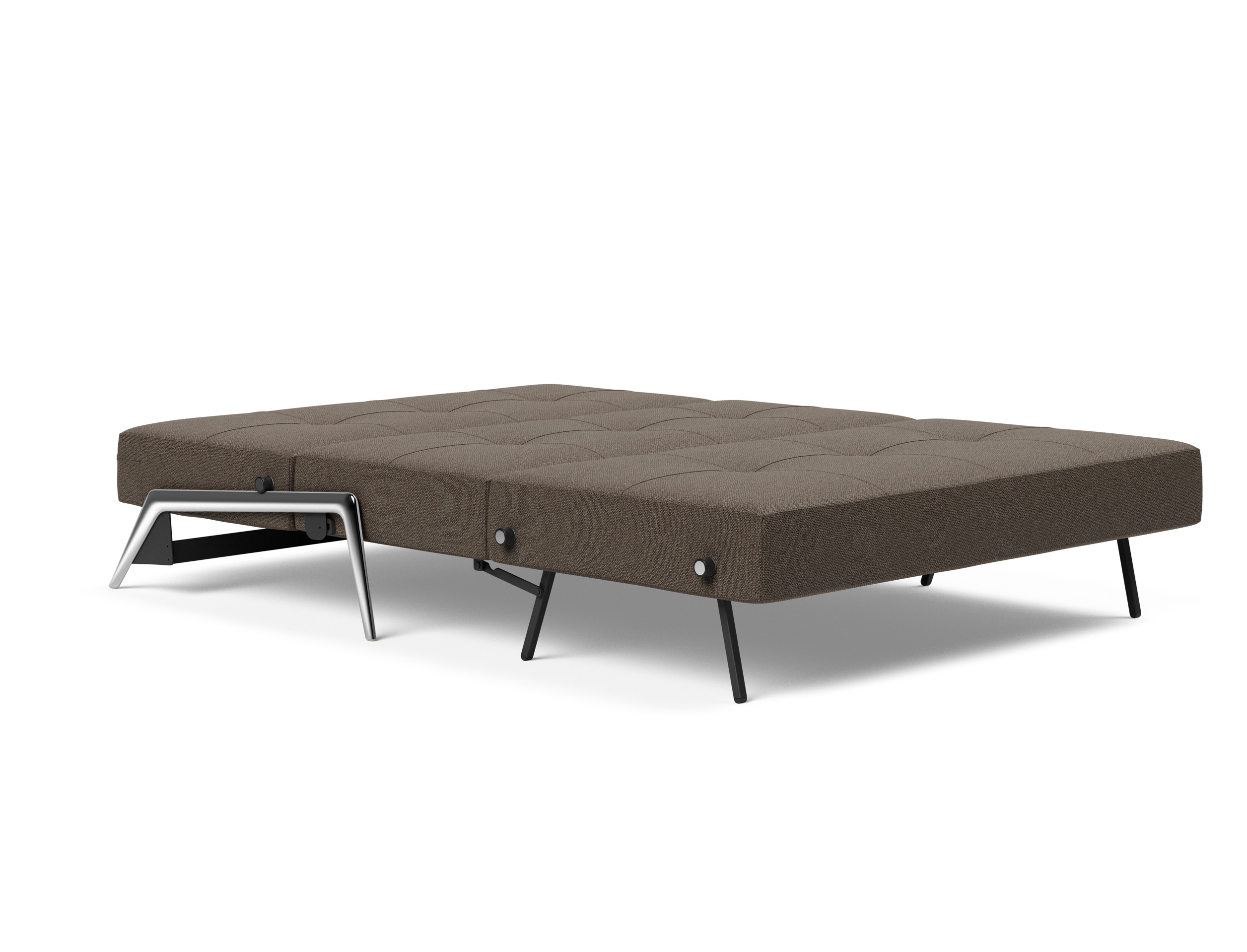 Cubed Deluxe Fabric Sofa Bed w/Aluminum Legs, Full Size