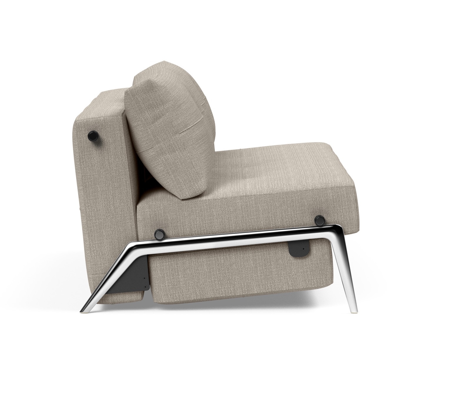 Cubed Deluxe Fabric Sofa Bed w/Aluminum Legs, Full Size
