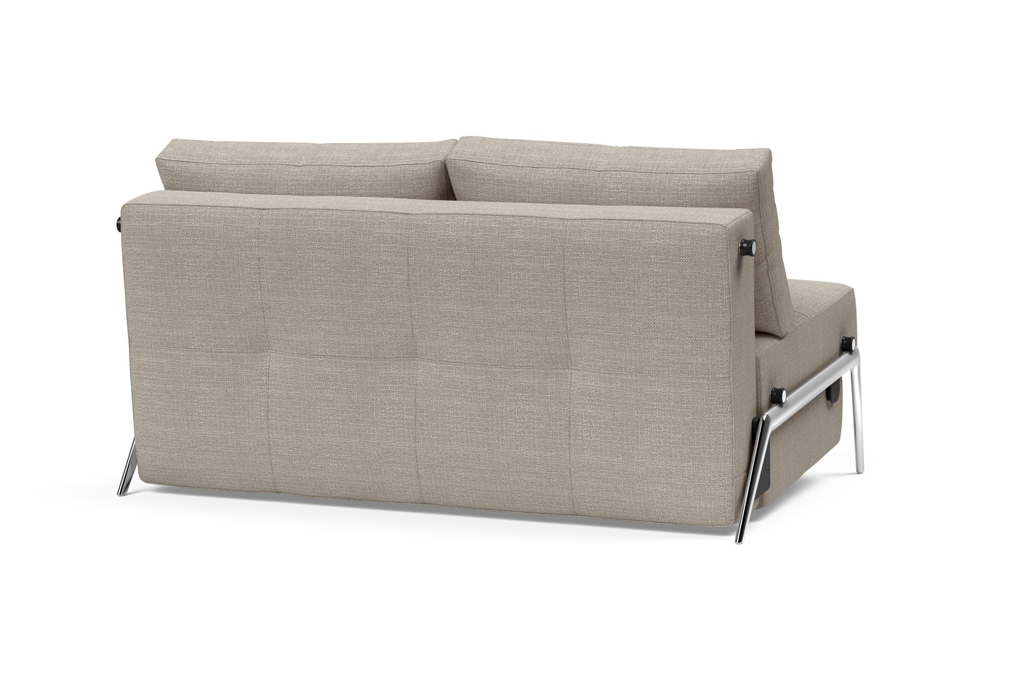 Cubed Deluxe Fabric Sofa Bed w/Aluminum Legs, Full Size