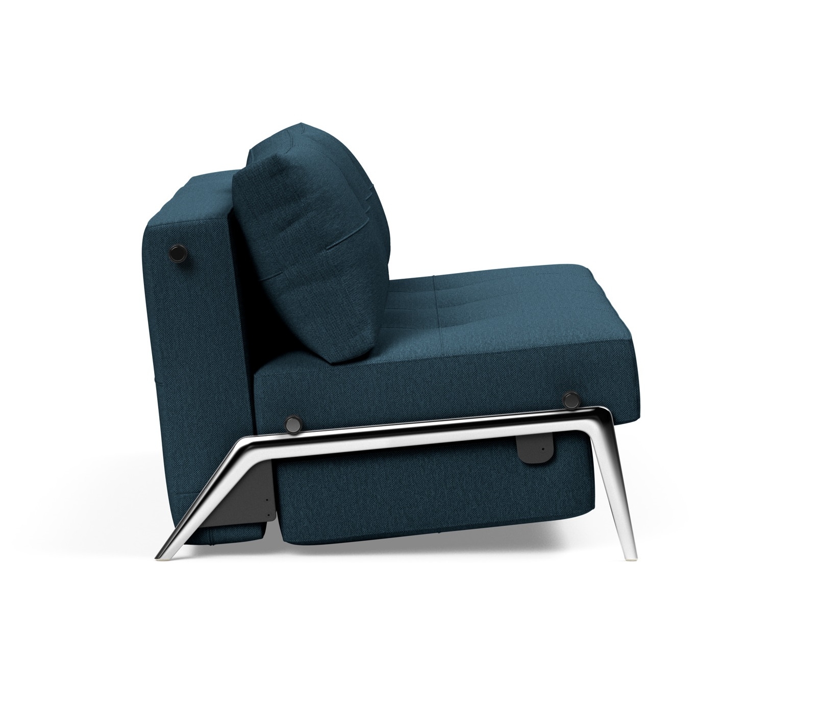 Cubed Deluxe Fabric Sofa Bed w/Aluminum Legs, Full Size
