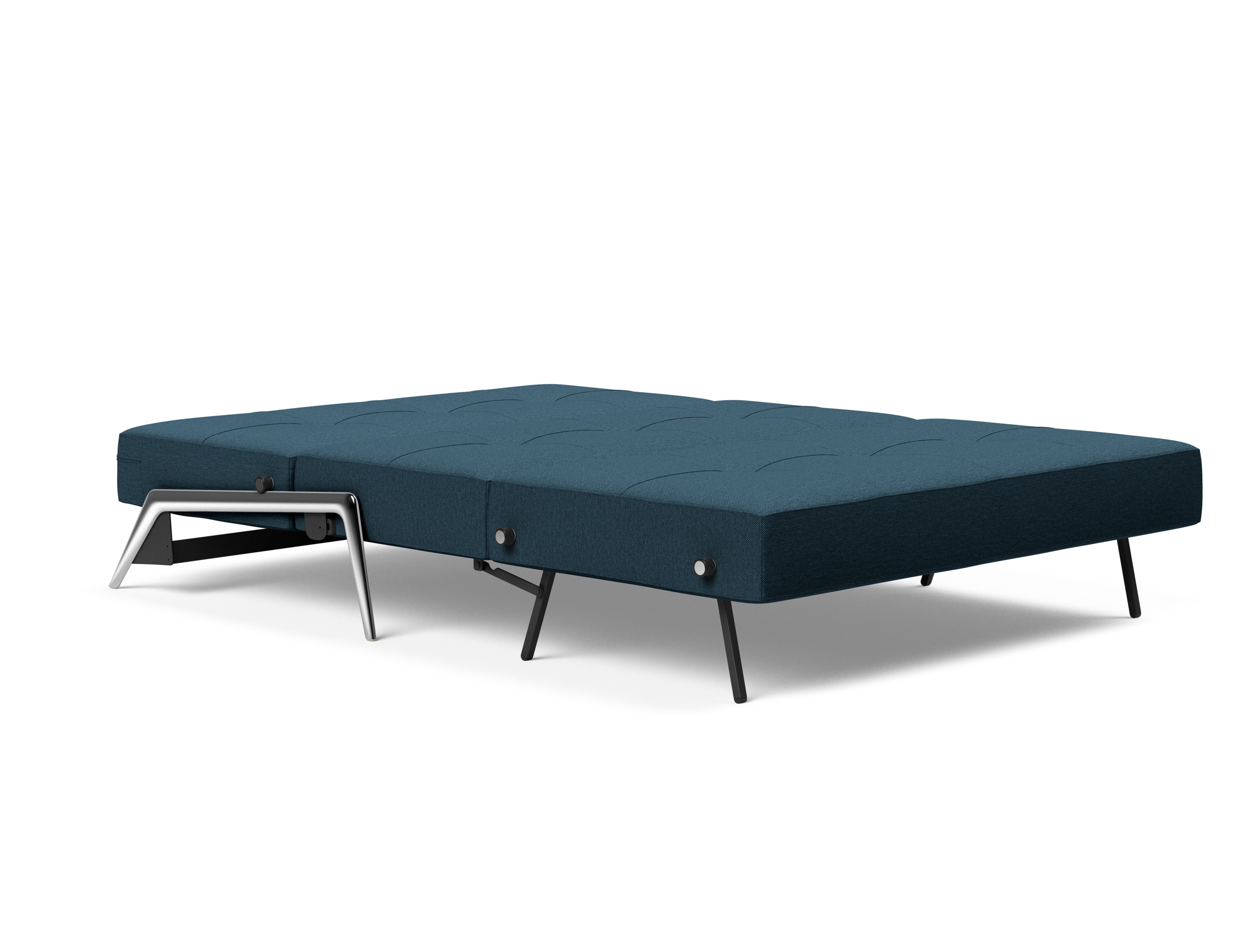 Cubed Deluxe Fabric Sofa Bed w/Aluminum Legs, Full Size