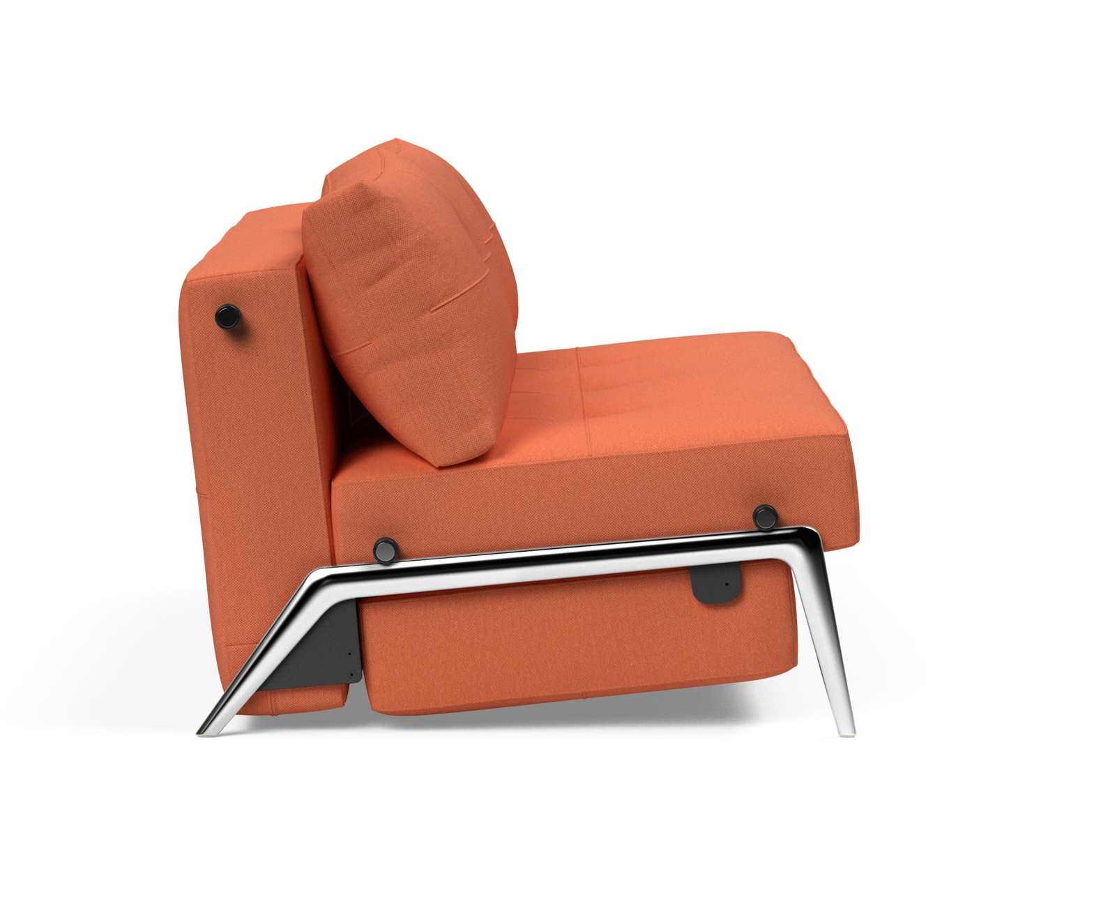 Cubed Deluxe Fabric Sofa Bed w/Aluminum Legs, Full Size