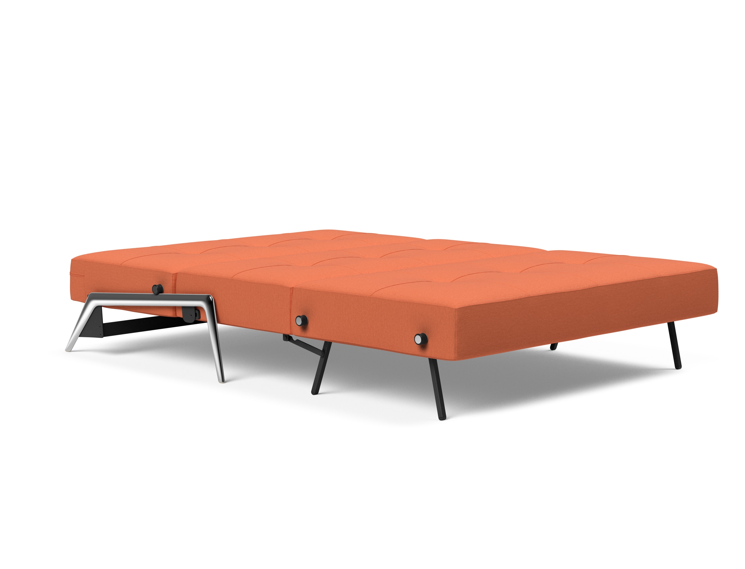 Cubed Deluxe Fabric Sofa Bed w/Aluminum Legs, Full Size