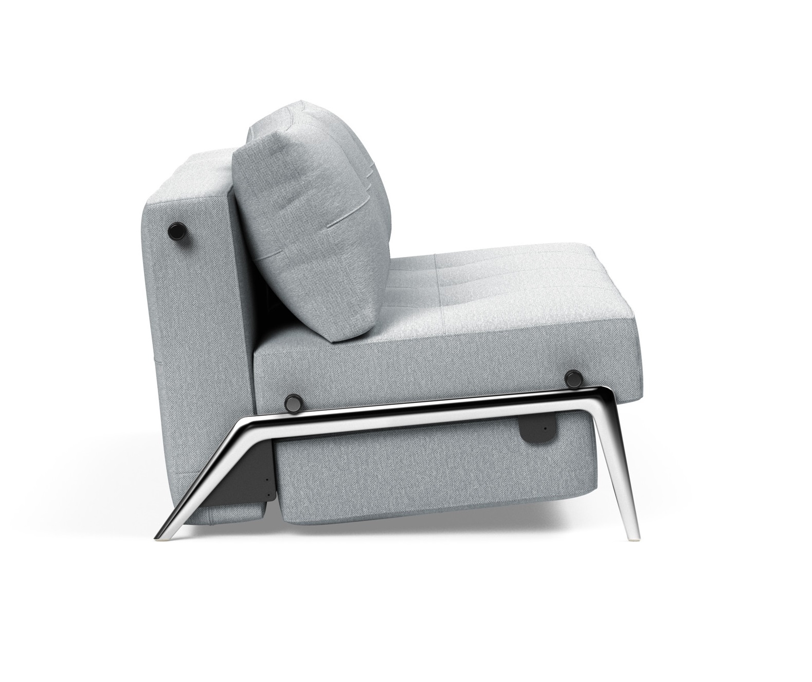 Cubed Deluxe Fabric Sofa Bed w/Aluminum Legs, Full Size