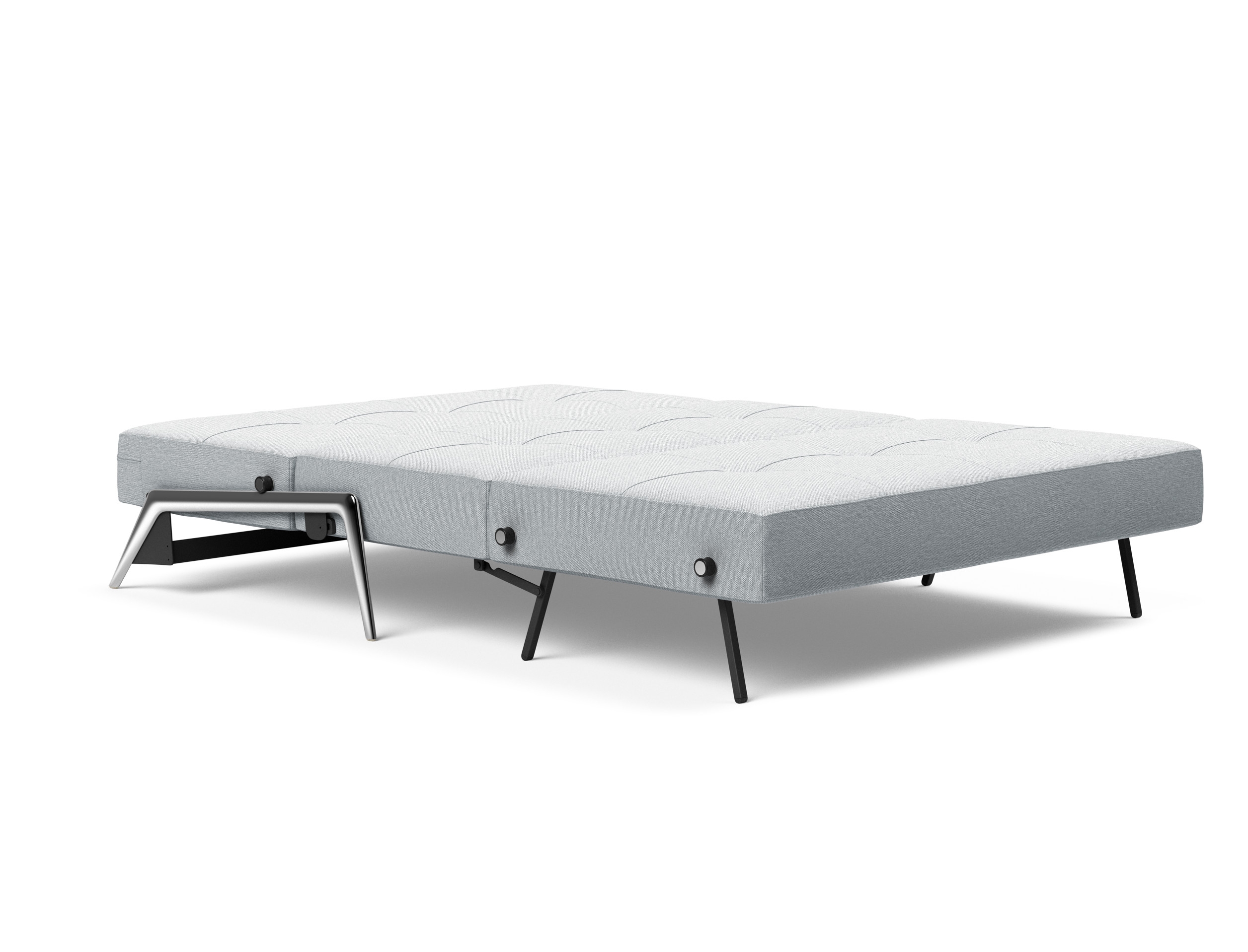 Cubed Deluxe Fabric Sofa Bed w/Aluminum Legs, Full Size