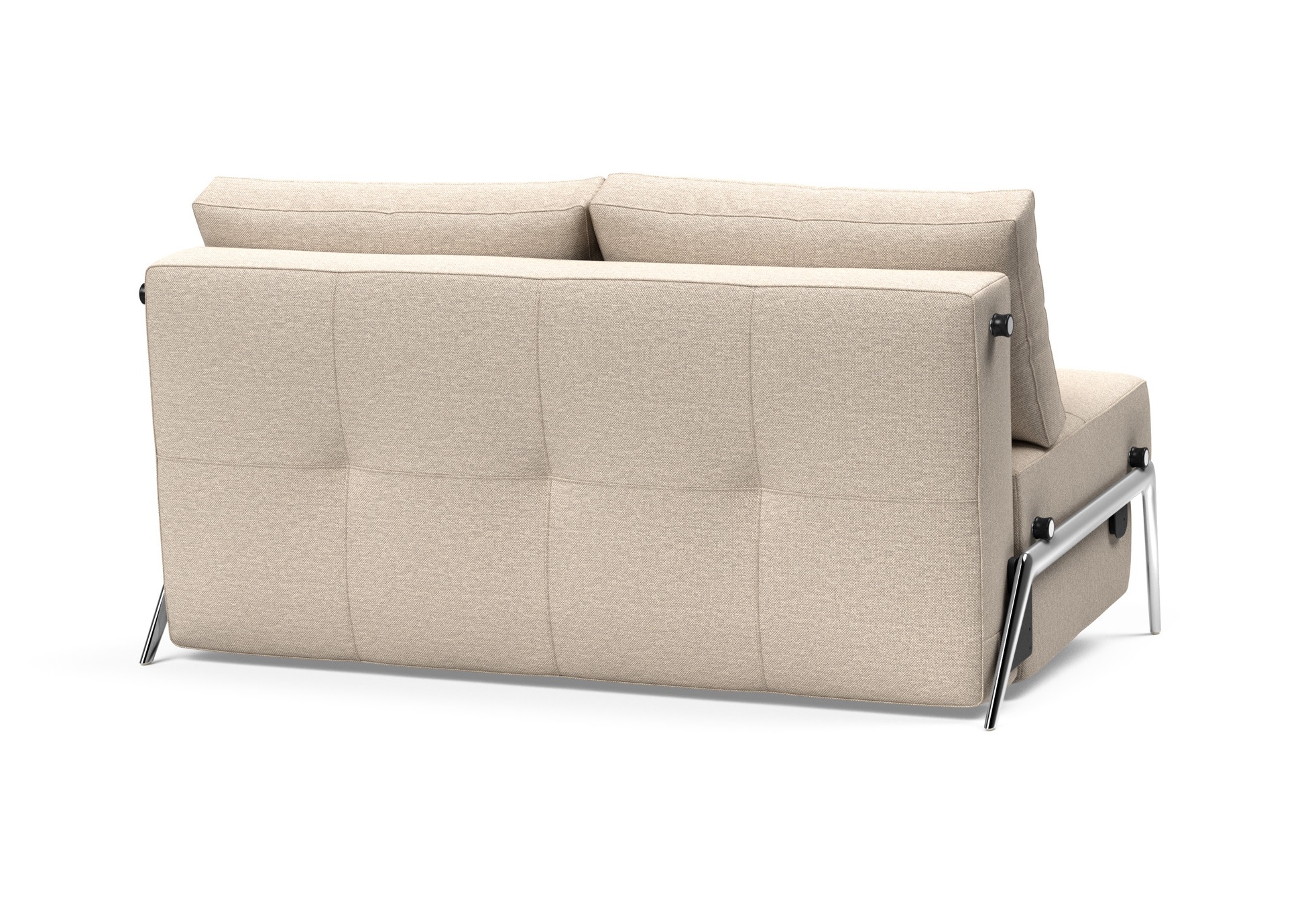 Cubed Deluxe Fabric Sofa Bed w/Aluminum Legs, Full Size