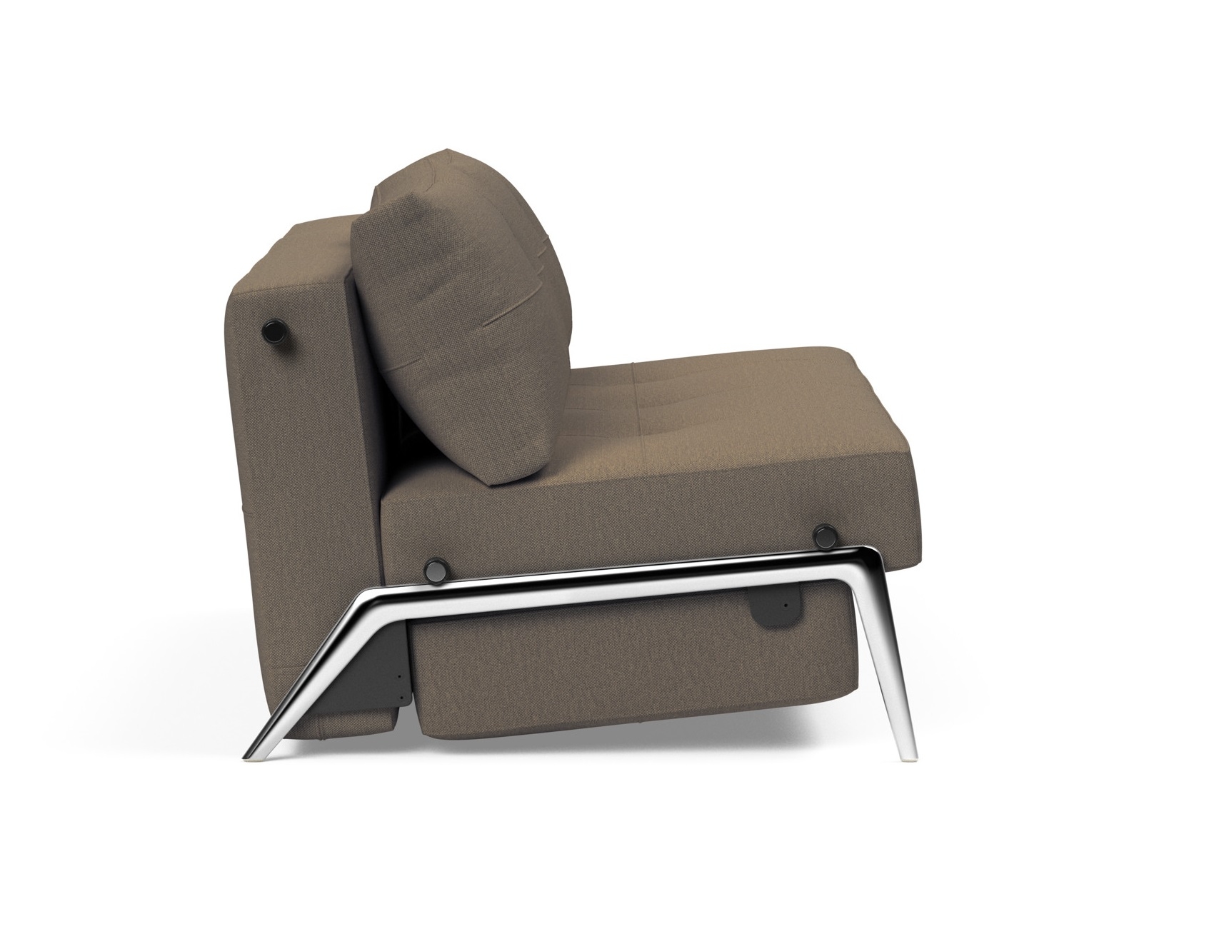 Cubed Deluxe Fabric Sofa Bed w/Aluminum Legs, Full Size
