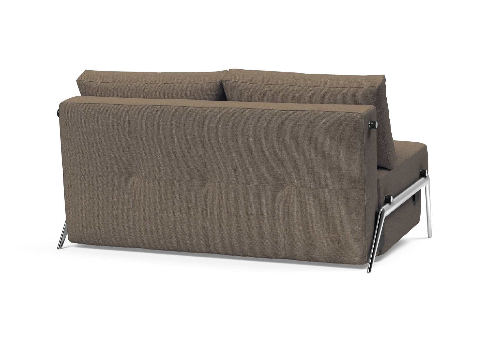 Cubed Deluxe Fabric Sofa Bed w/Aluminum Legs, Full Size