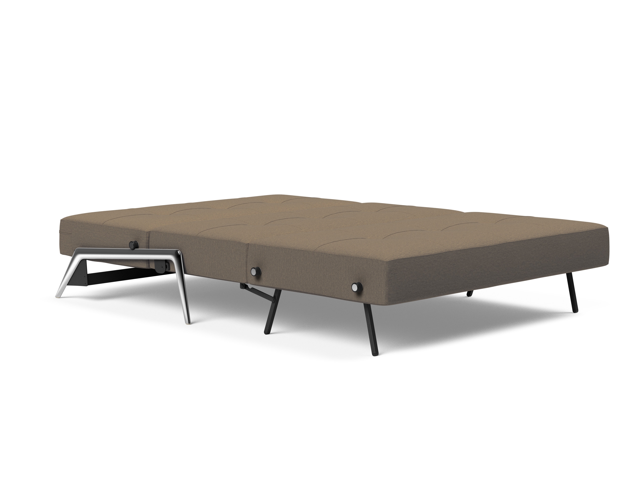 Cubed Deluxe Fabric Sofa Bed w/Aluminum Legs, Full Size