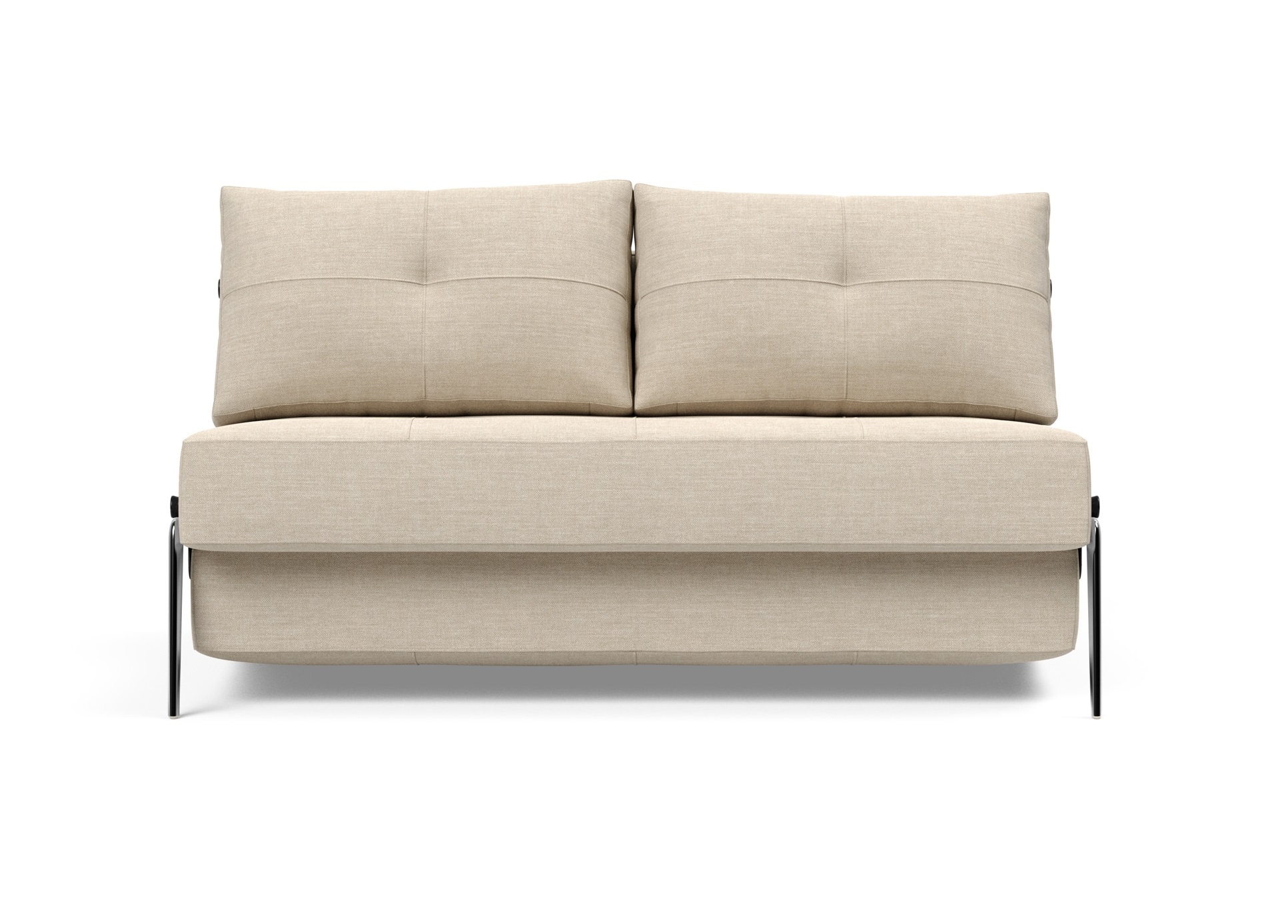 Cubed Deluxe Fabric Sofa Bed w/Aluminum Legs, Full Size