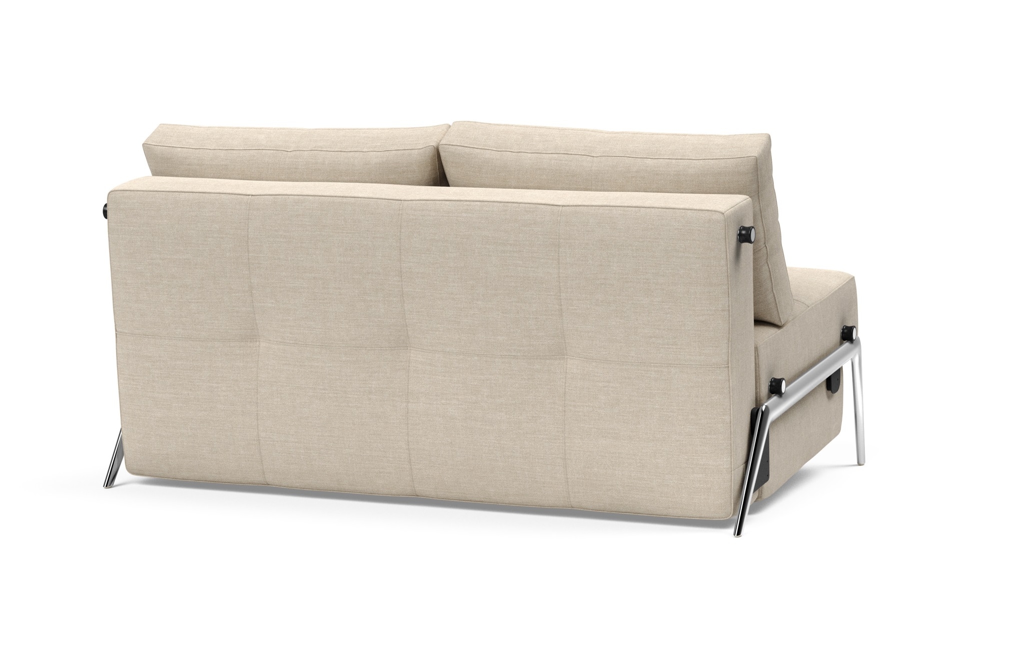Cubed Deluxe Fabric Sofa Bed w/Aluminum Legs, Full Size