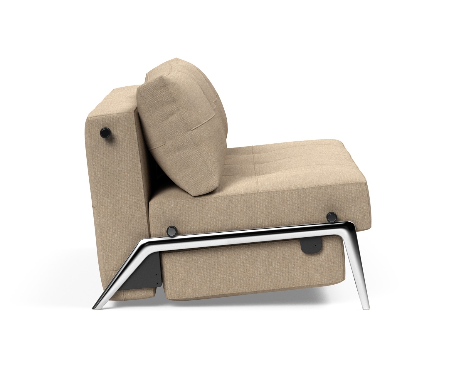 Cubed Deluxe Fabric Sofa Bed w/Aluminum Legs, Full Size