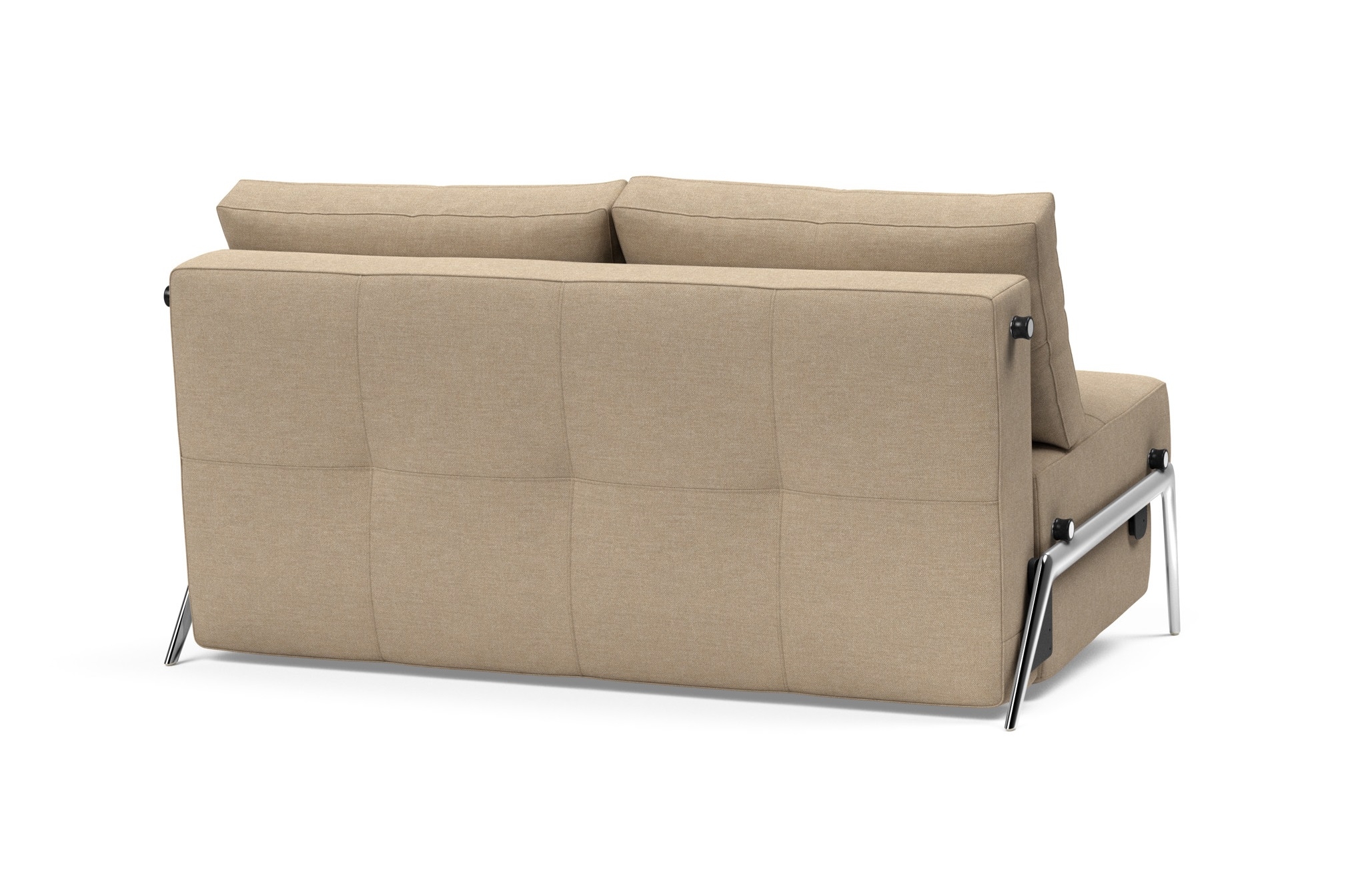 Cubed Deluxe Fabric Sofa Bed w/Aluminum Legs, Full Size