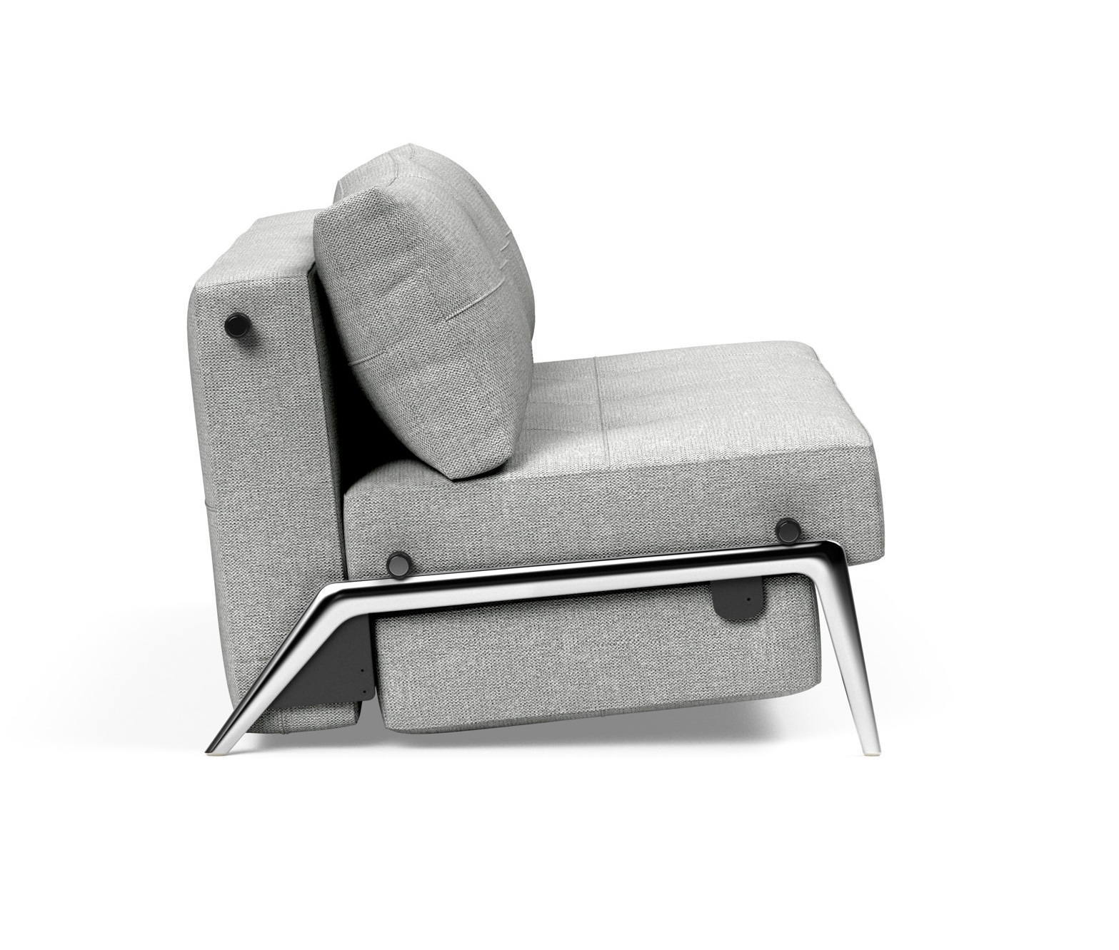 Cubed Deluxe Fabric Sofa Bed w/Aluminum Legs, Full Size
