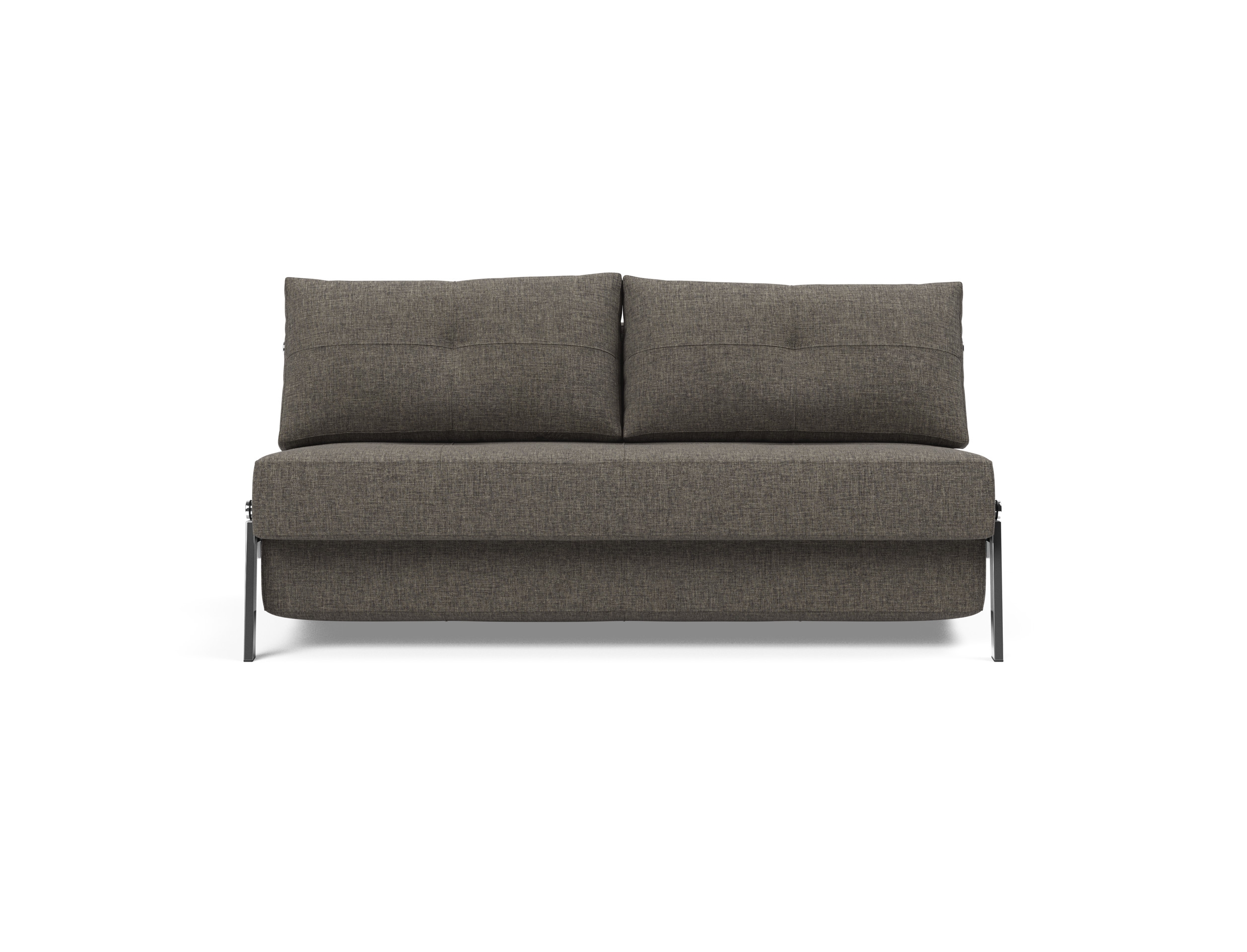 Cubed Deluxe Fabric Sofa Bed w/Chrome Legs, Queen Size