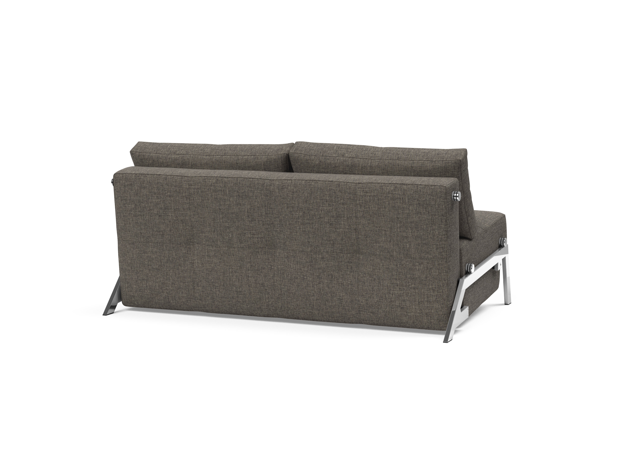 Cubed Deluxe Fabric Sofa Bed w/Chrome Legs, Queen Size