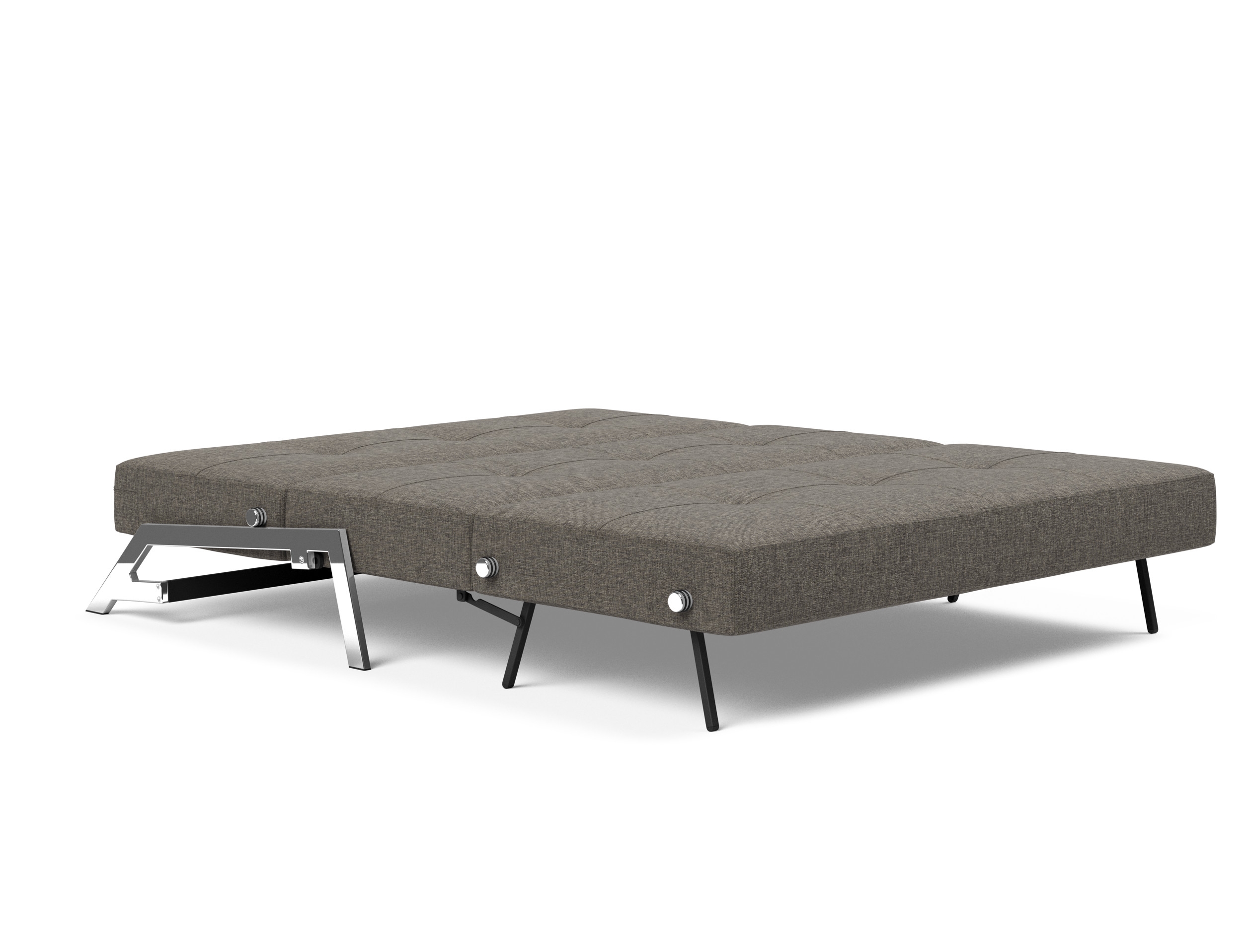 Cubed Deluxe Fabric Sofa Bed w/Chrome Legs, Queen Size