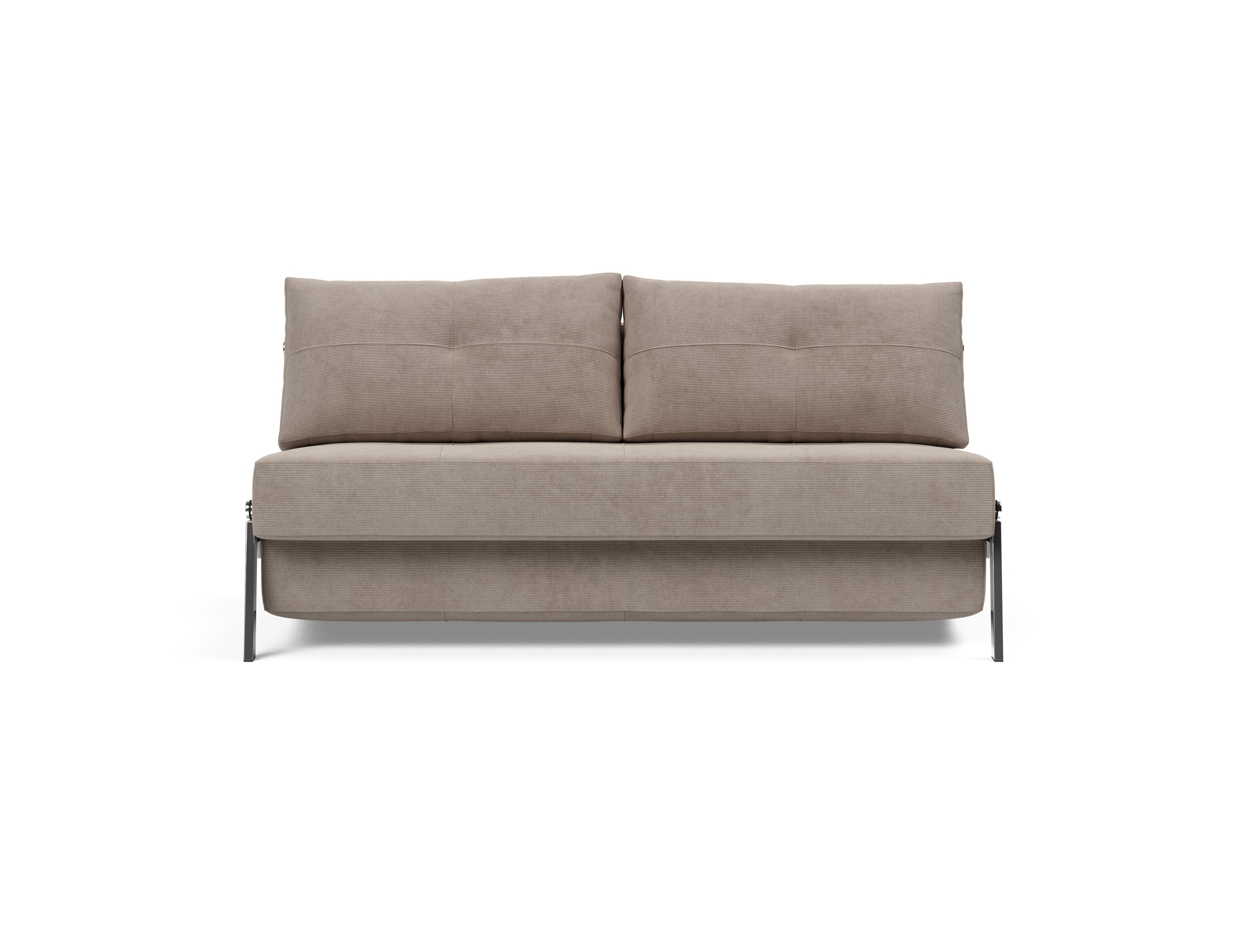 Cubed Deluxe Fabric Sofa Bed w/Chrome Legs, Queen Size