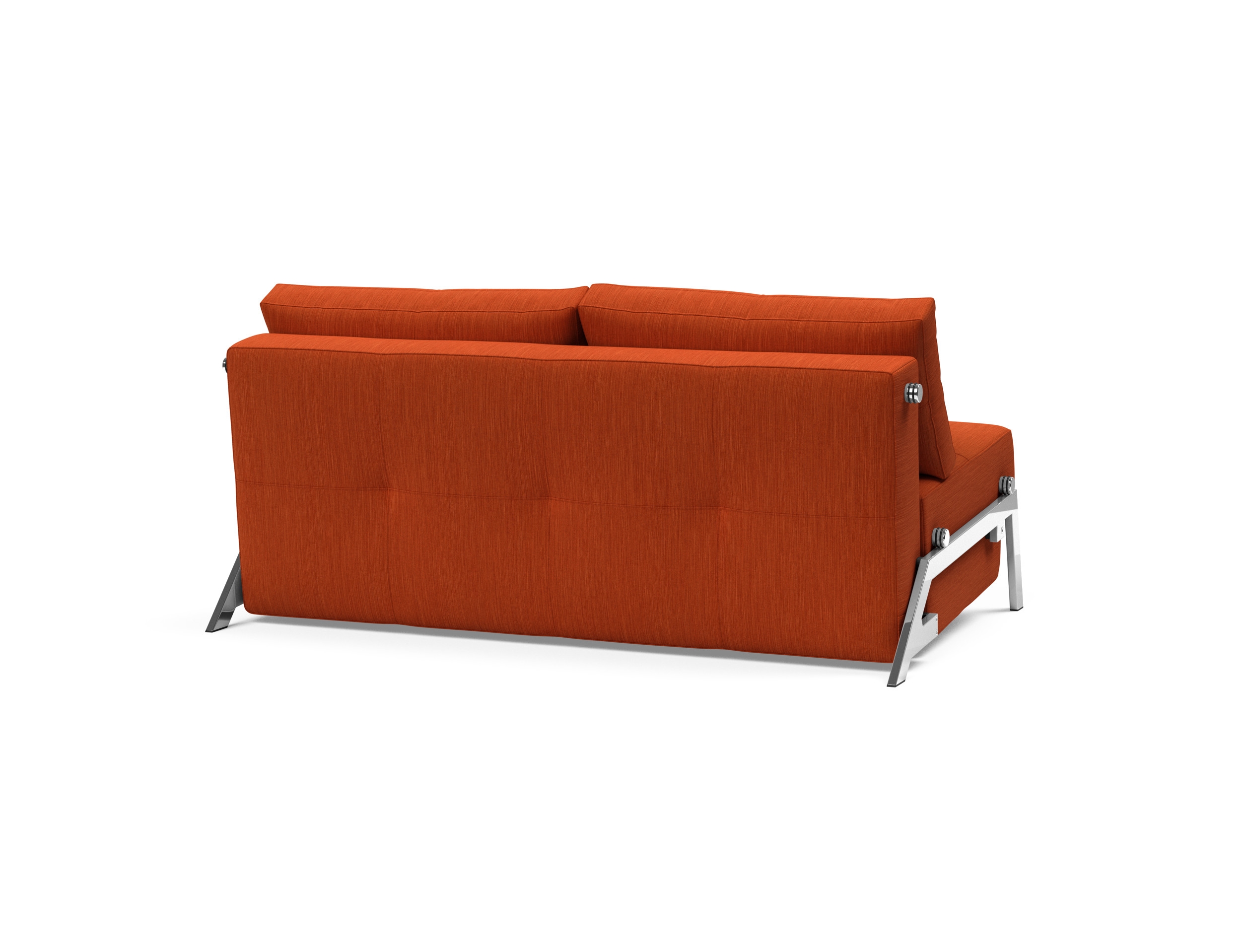 Cubed Deluxe Fabric Sofa Bed w/Chrome Legs, Queen Size