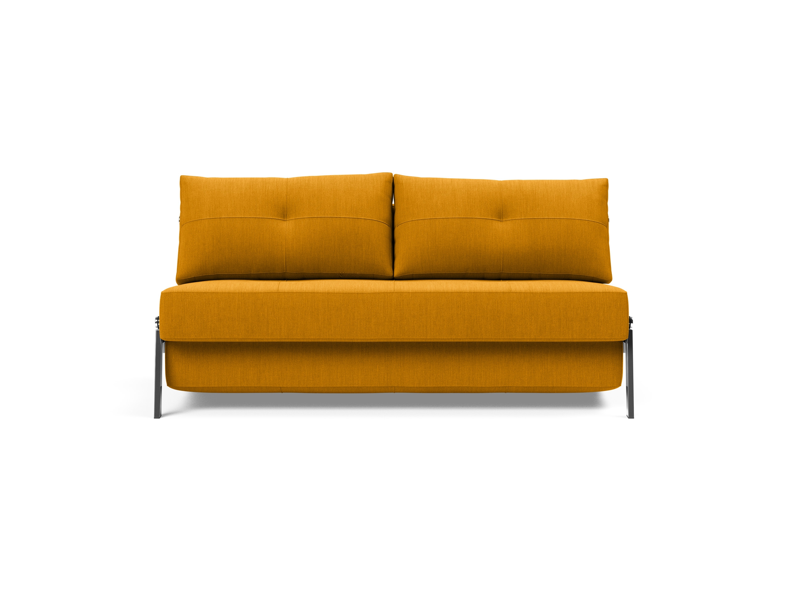 Cubed Deluxe Fabric Sofa Bed w/Chrome Legs, Queen Size