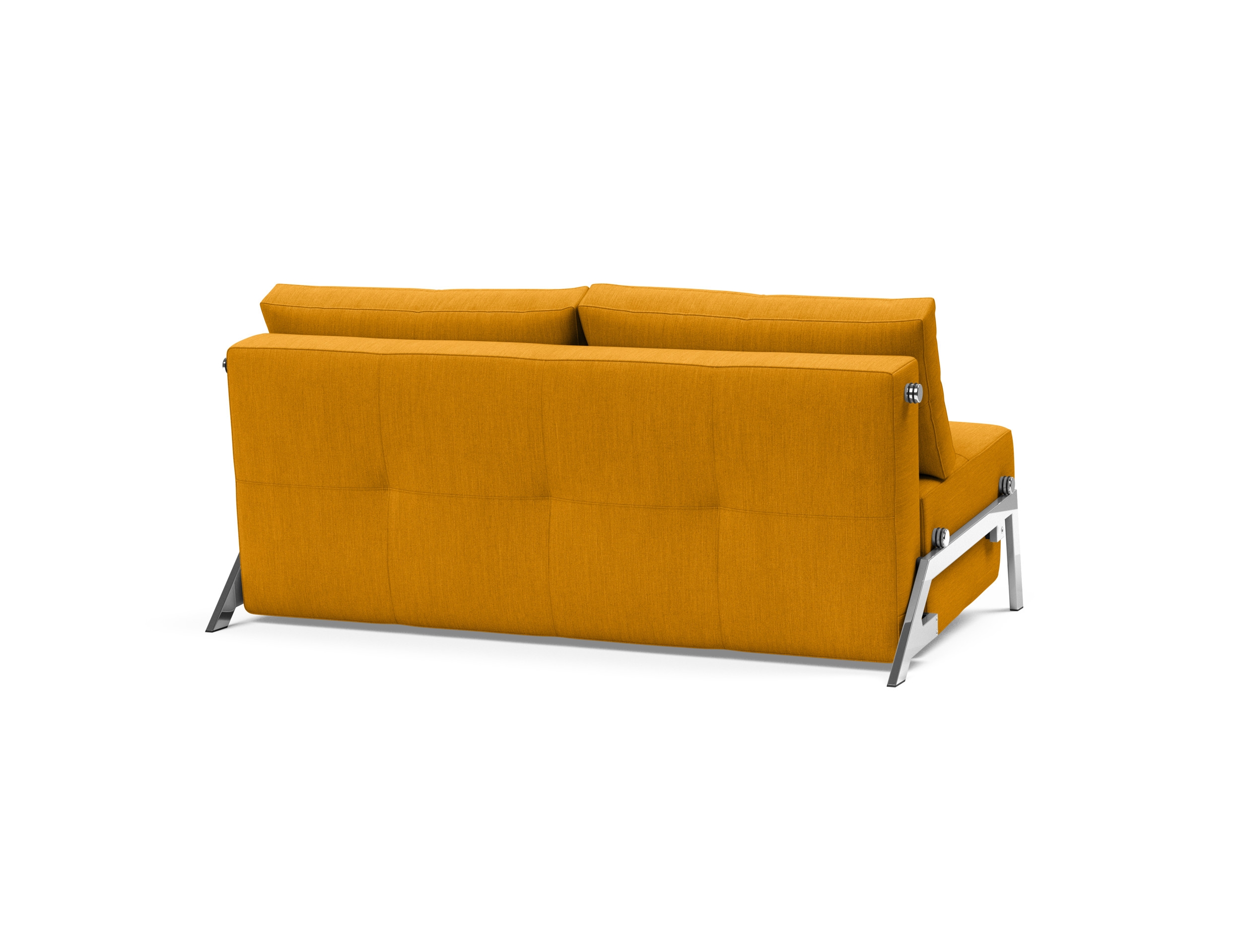 Cubed Deluxe Fabric Sofa Bed w/Chrome Legs, Queen Size