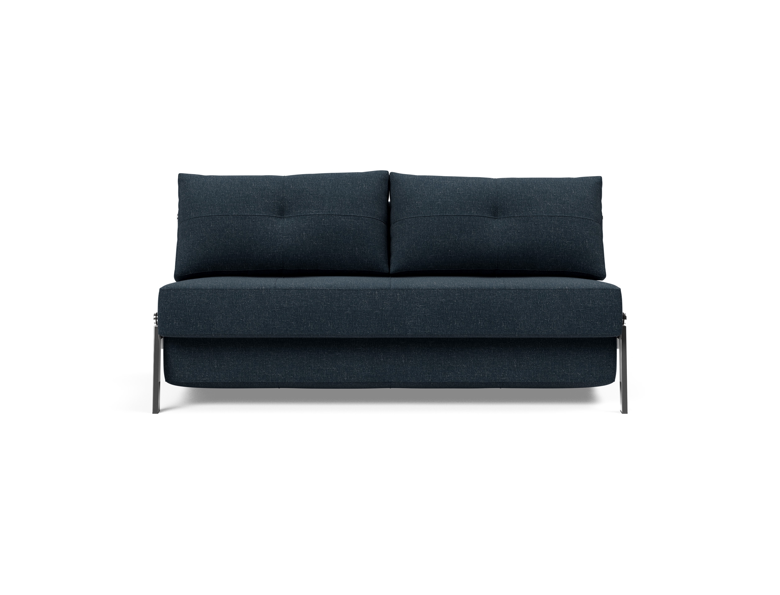 Cubed Deluxe Fabric Sofa Bed w/Chrome Legs, Queen Size