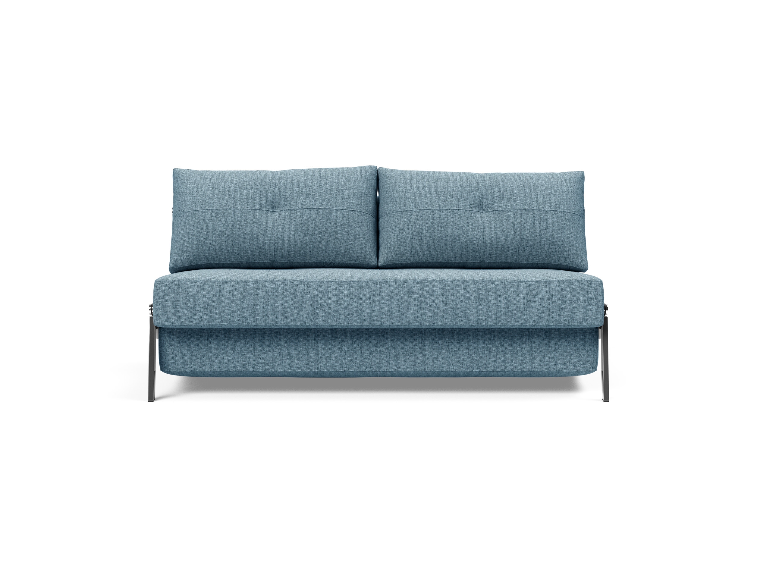 Cubed Deluxe Fabric Sofa Bed w/Chrome Legs, Queen Size