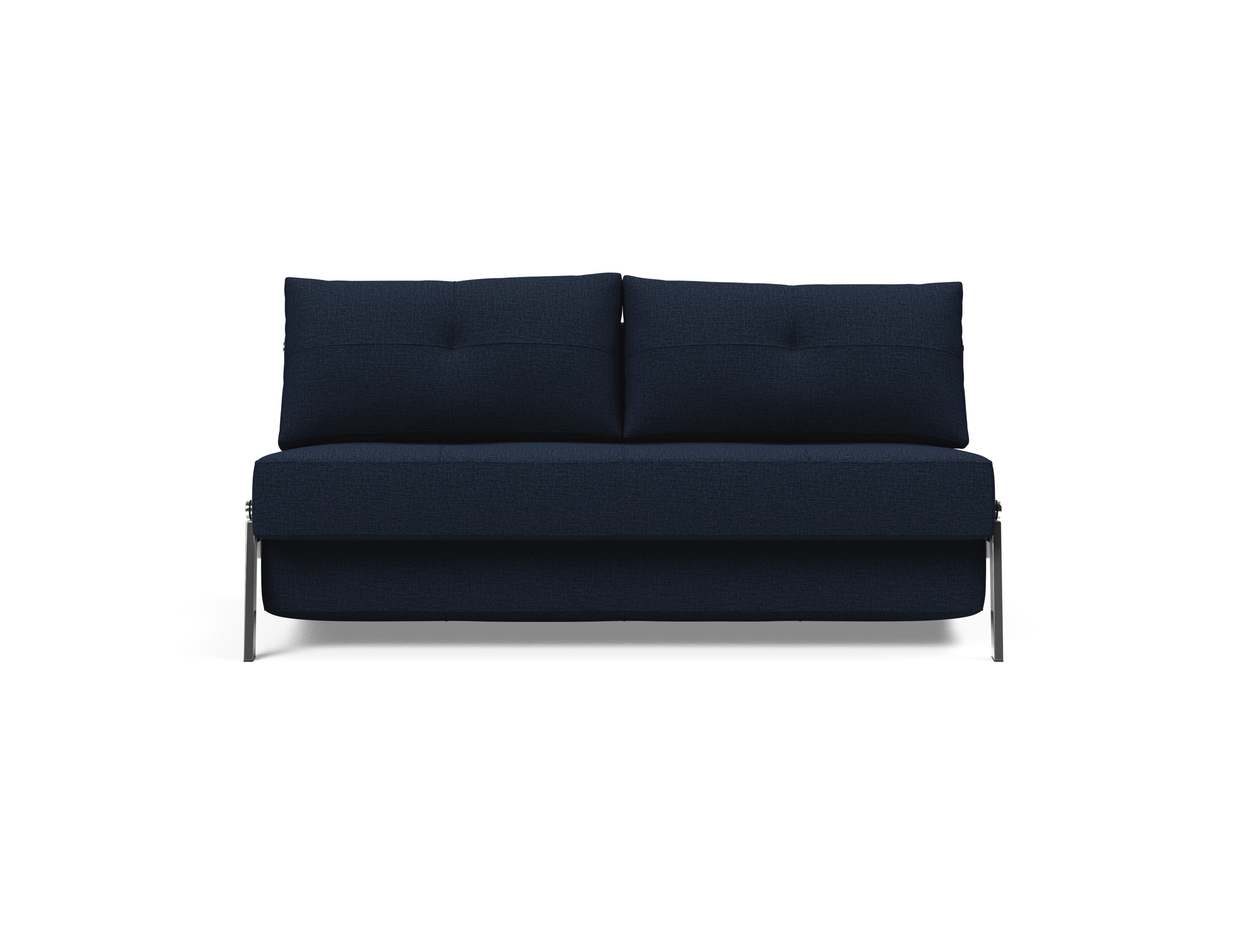 Cubed Deluxe Fabric Sofa Bed w/Chrome Legs, Queen Size