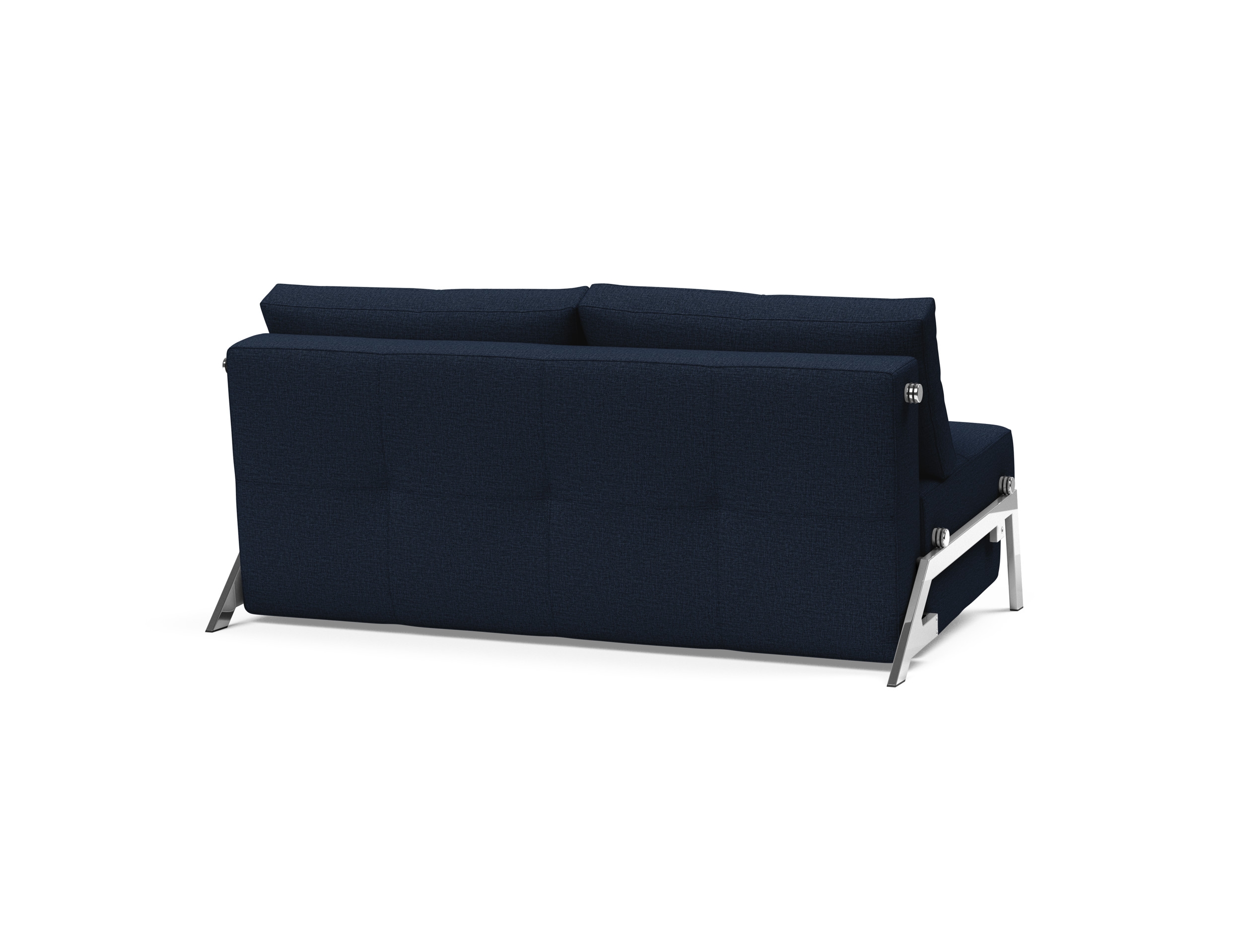 Cubed Deluxe Fabric Sofa Bed w/Chrome Legs, Queen Size