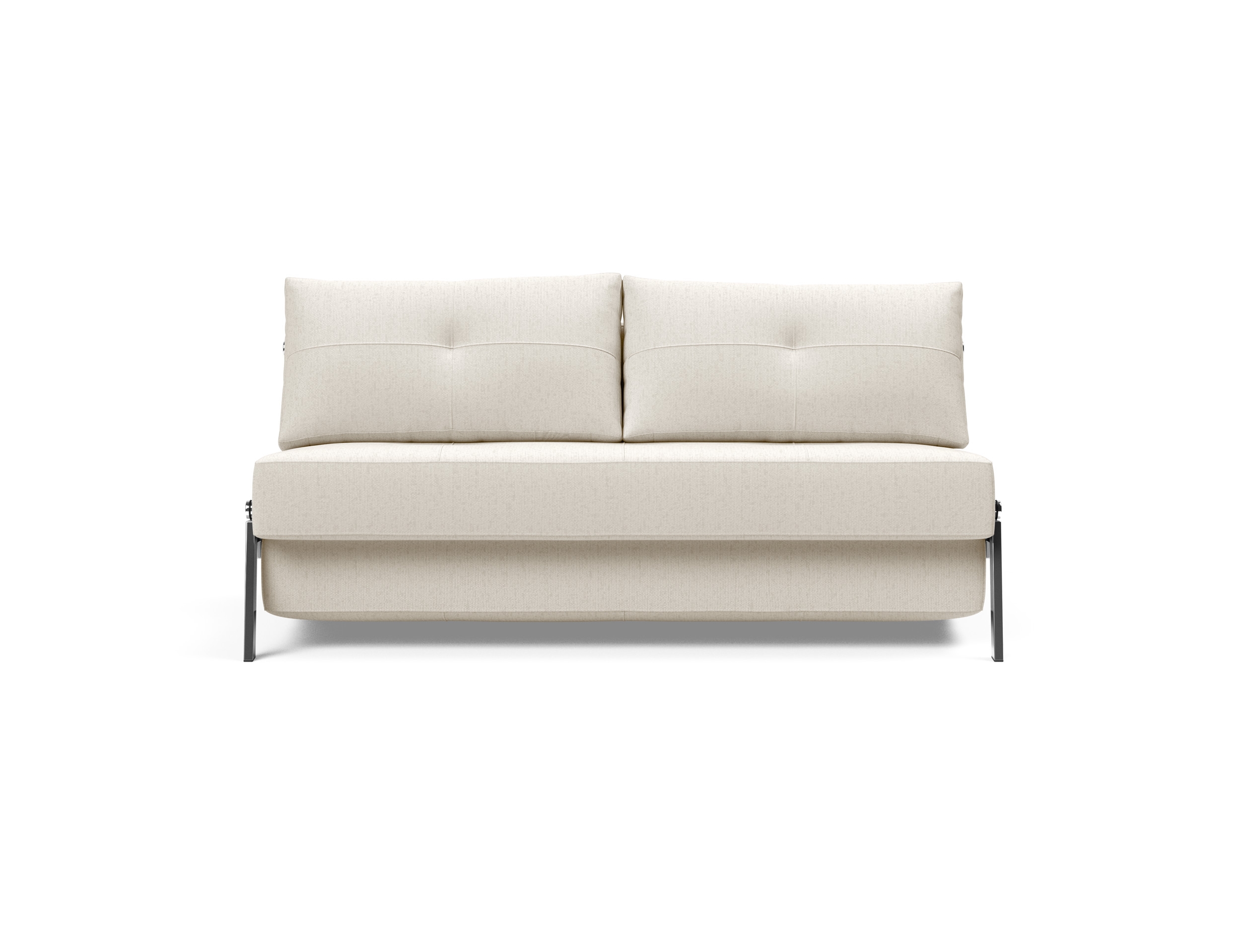 Cubed Deluxe Fabric Sofa Bed w/Chrome Legs, Queen Size