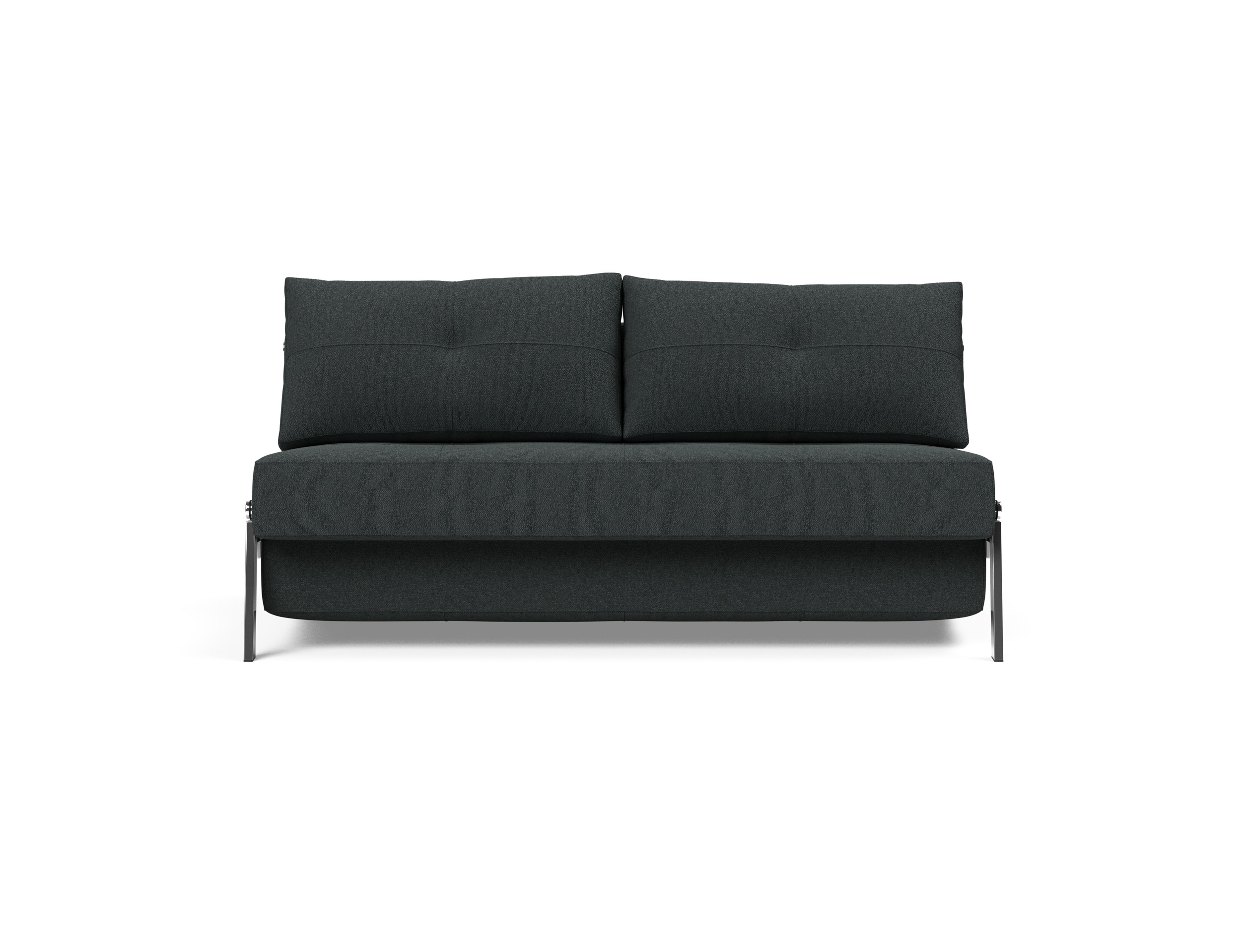 Cubed Deluxe Fabric Sofa Bed w/Chrome Legs, Queen Size