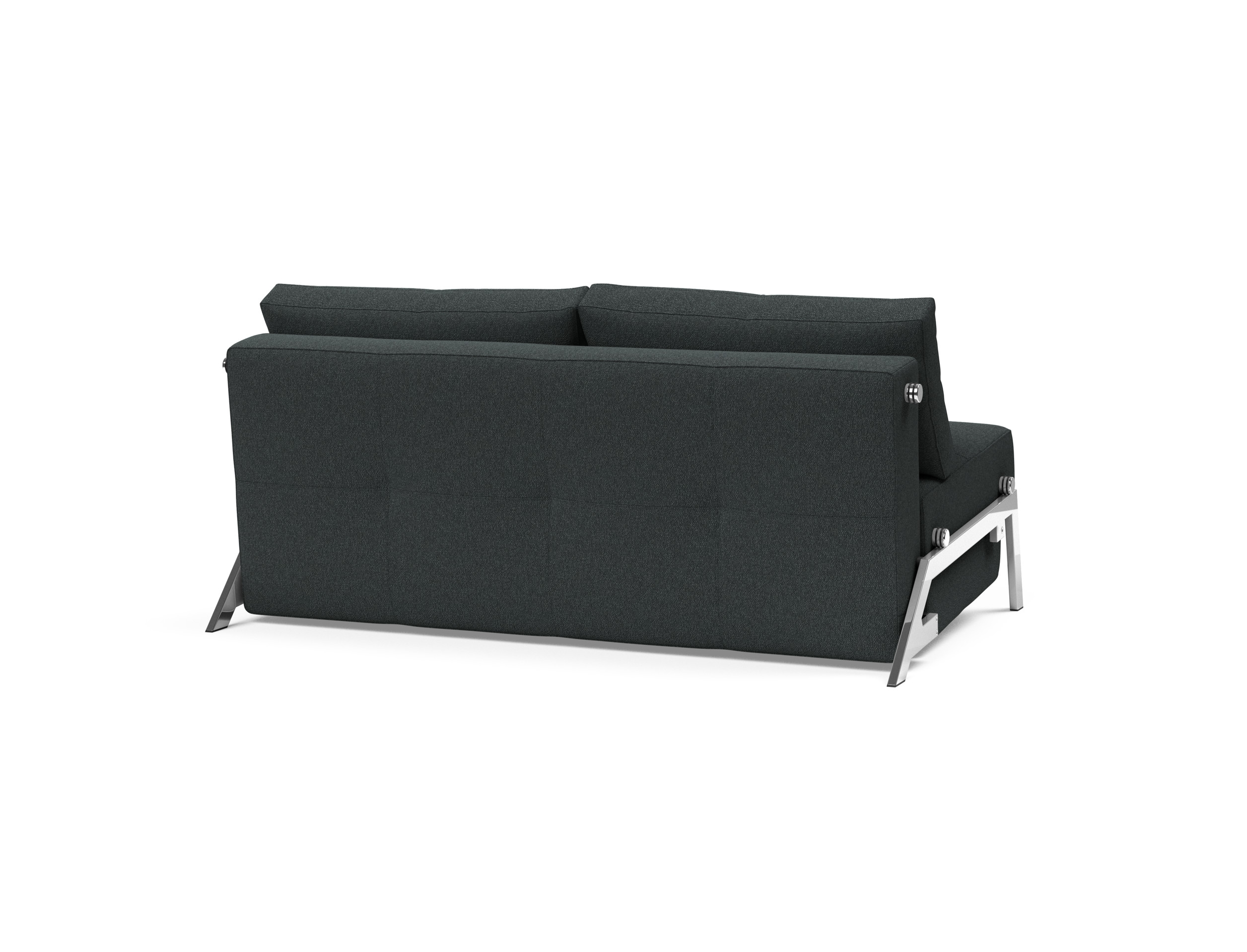 Cubed Deluxe Fabric Sofa Bed w/Chrome Legs, Queen Size