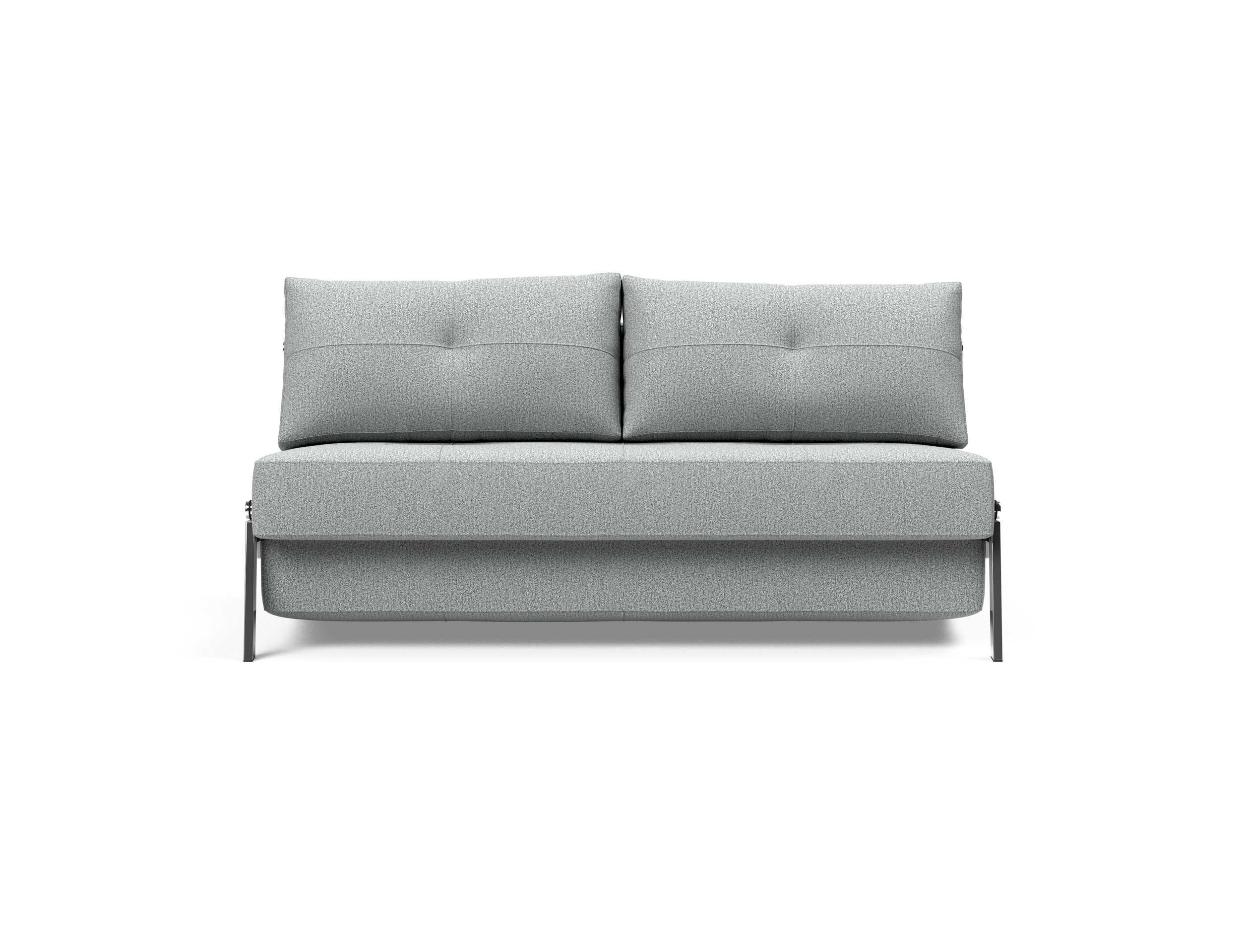 Cubed Deluxe Fabric Sofa Bed w/Chrome Legs, Queen Size
