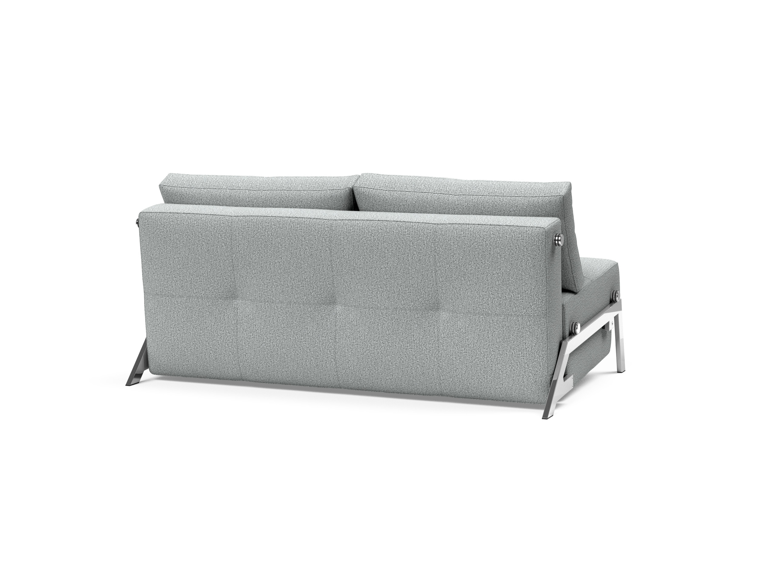Cubed Deluxe Fabric Sofa Bed w/Chrome Legs, Queen Size