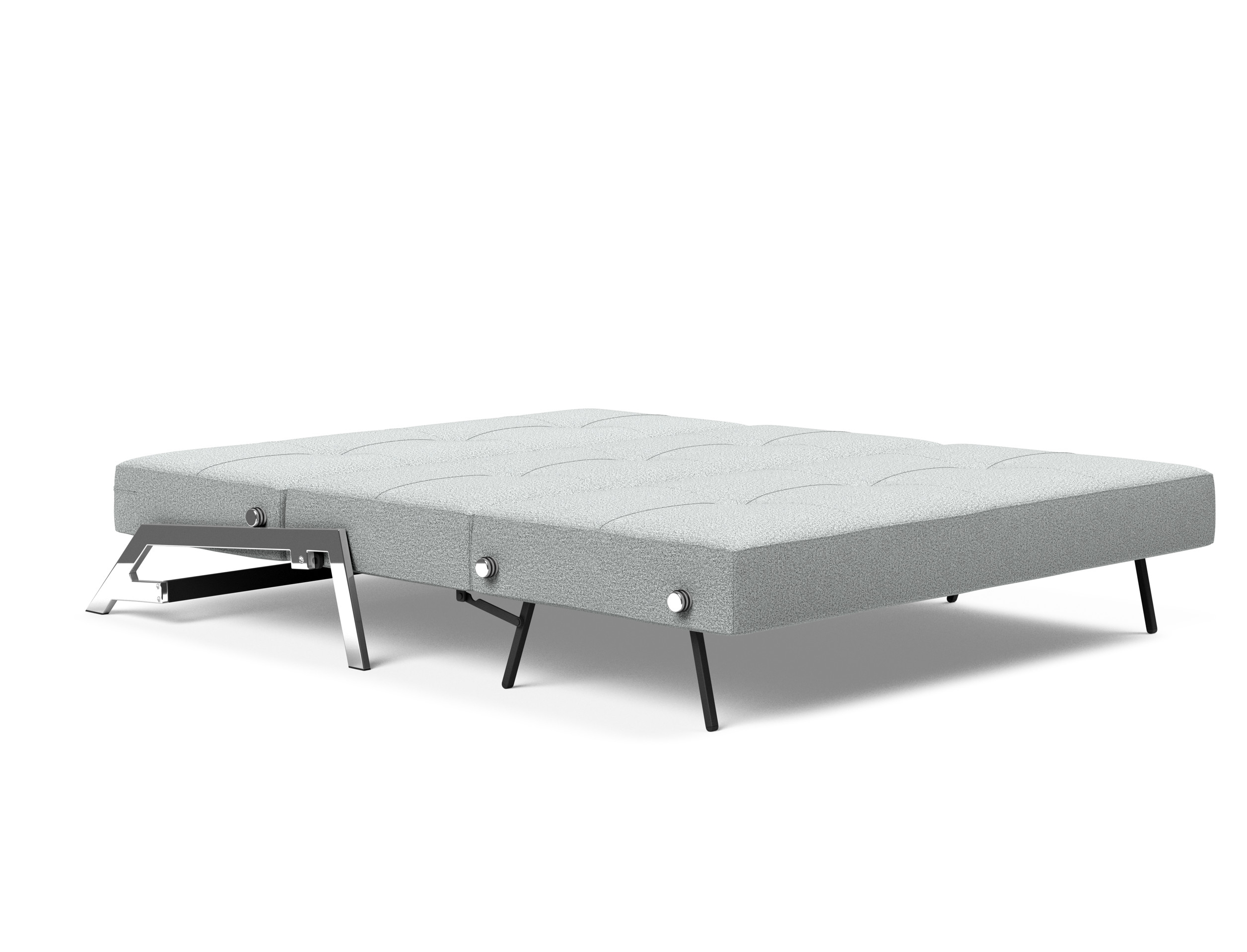 Cubed Deluxe Fabric Sofa Bed w/Chrome Legs, Queen Size