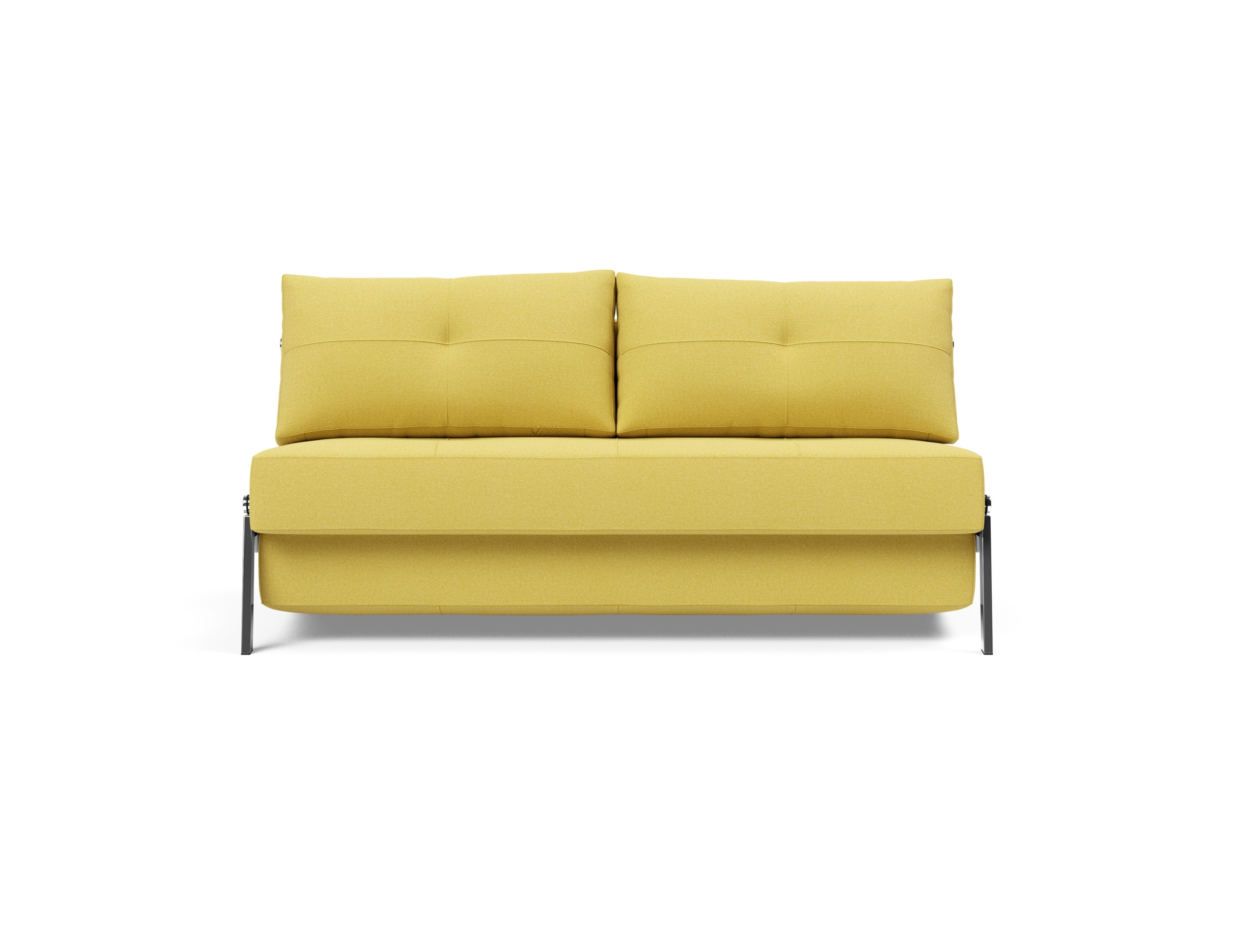 Cubed Deluxe Fabric Sofa Bed w/Chrome Legs, Queen Size