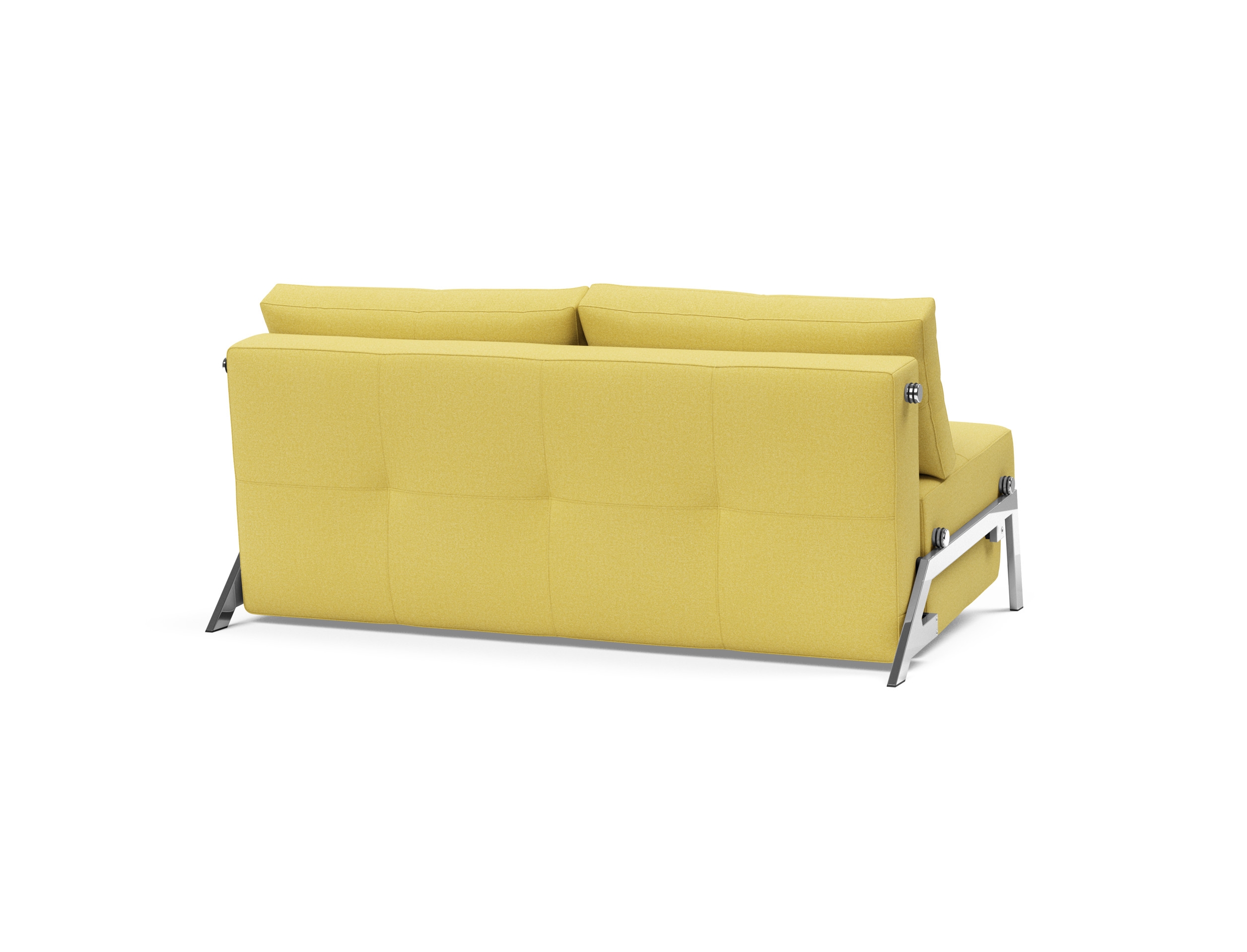 Cubed Deluxe Fabric Sofa Bed w/Chrome Legs, Queen Size