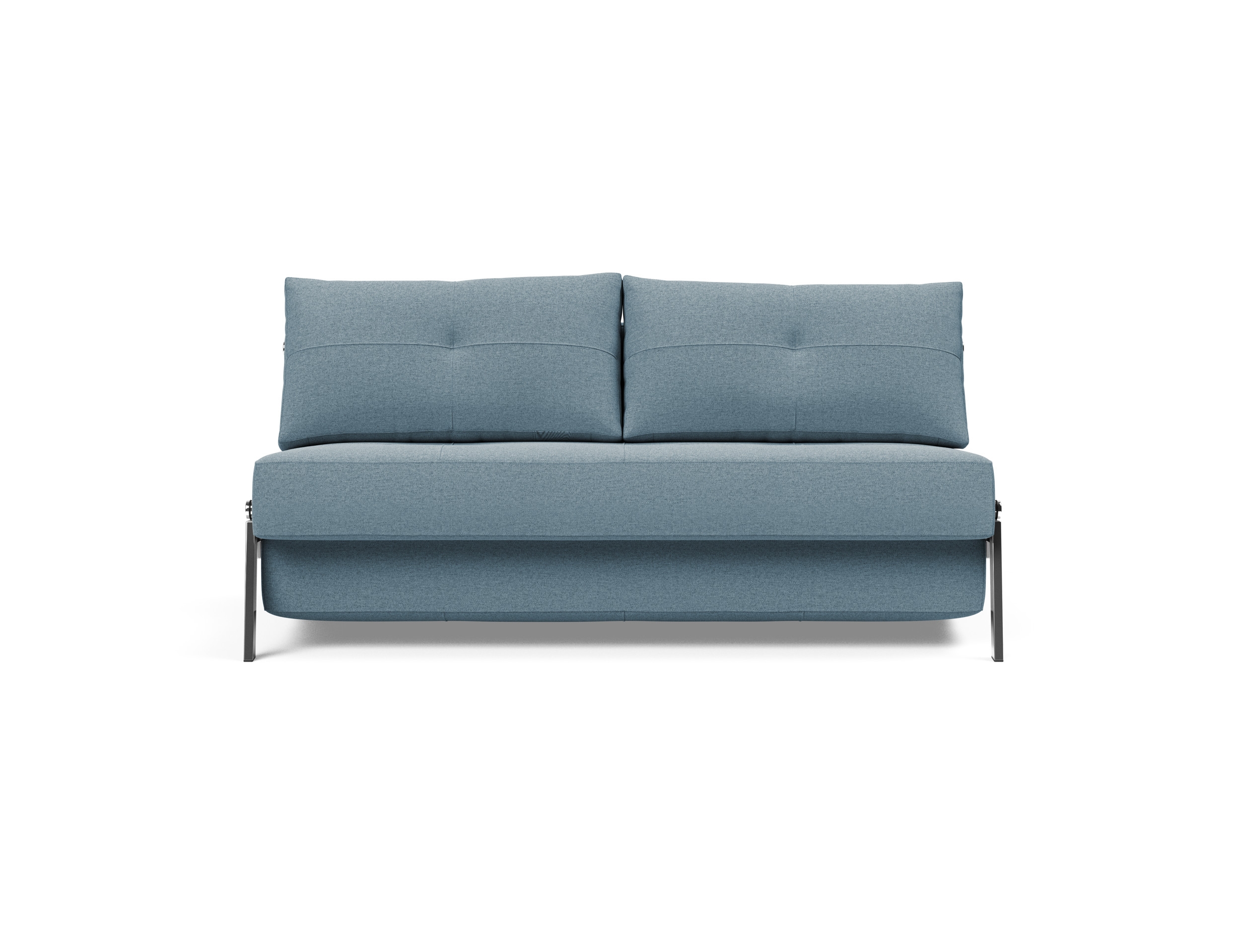 Cubed Deluxe Fabric Sofa Bed w/Chrome Legs, Queen Size