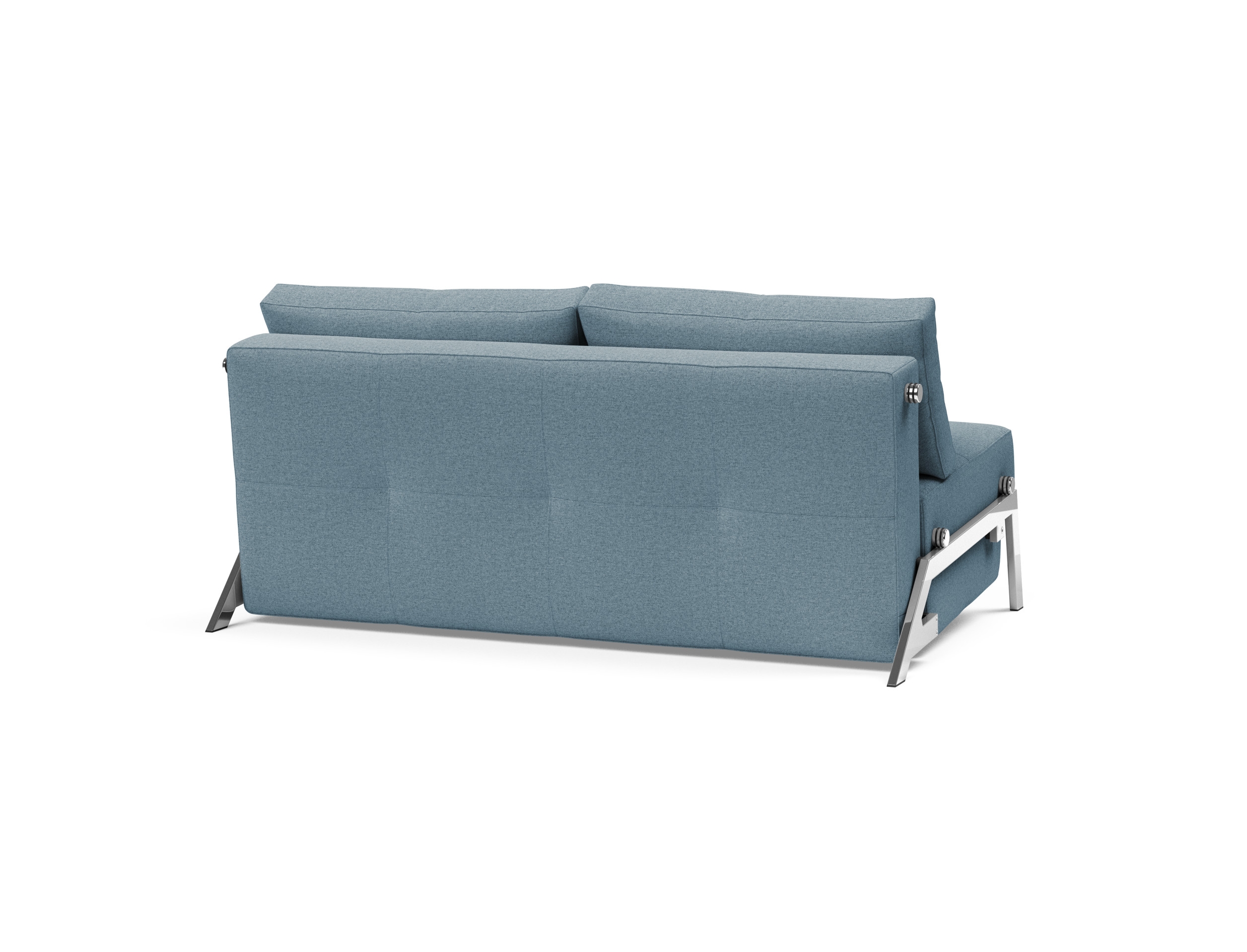 Cubed Deluxe Fabric Sofa Bed w/Chrome Legs, Queen Size