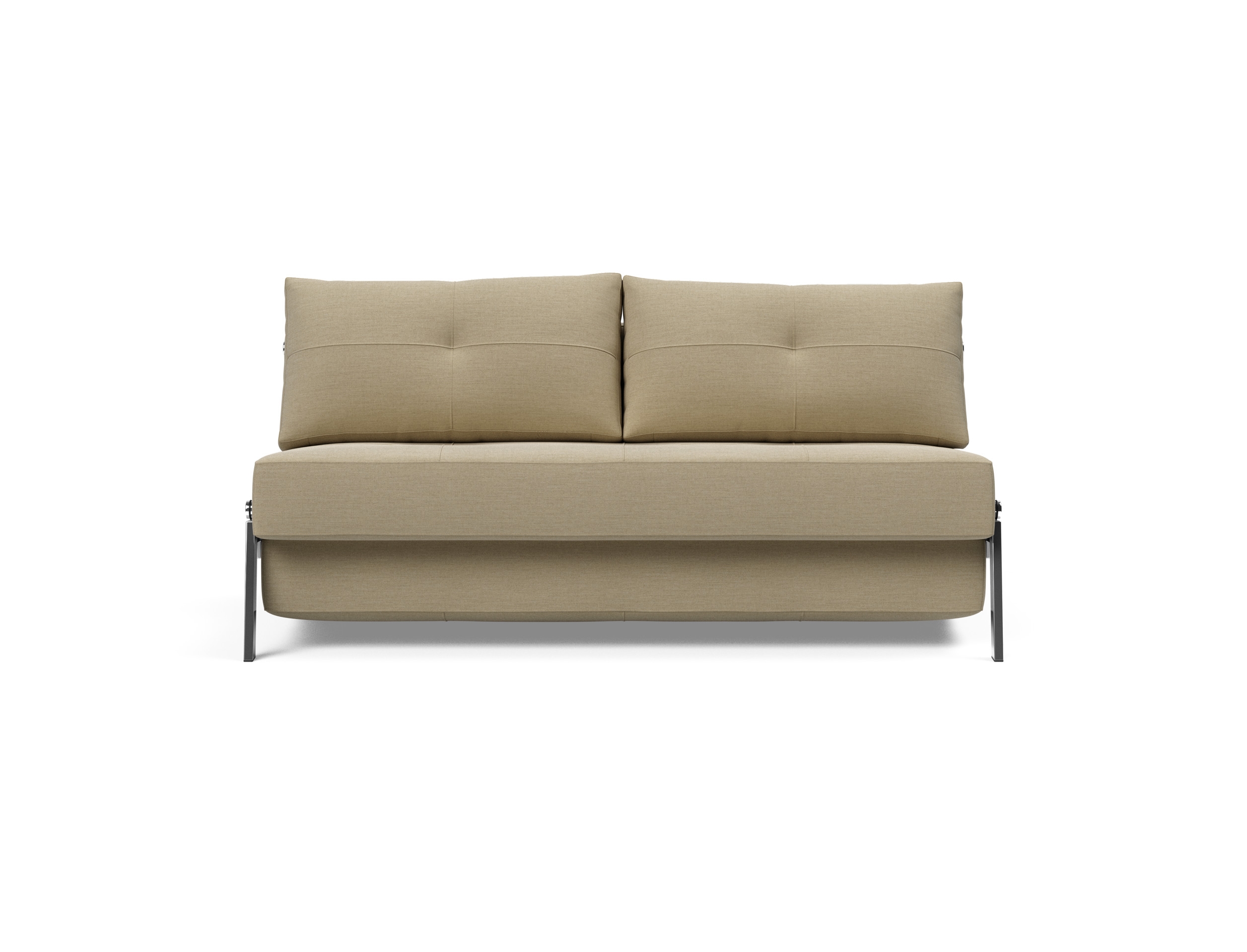 Cubed Deluxe Fabric Sofa Bed w/Chrome Legs, Queen Size