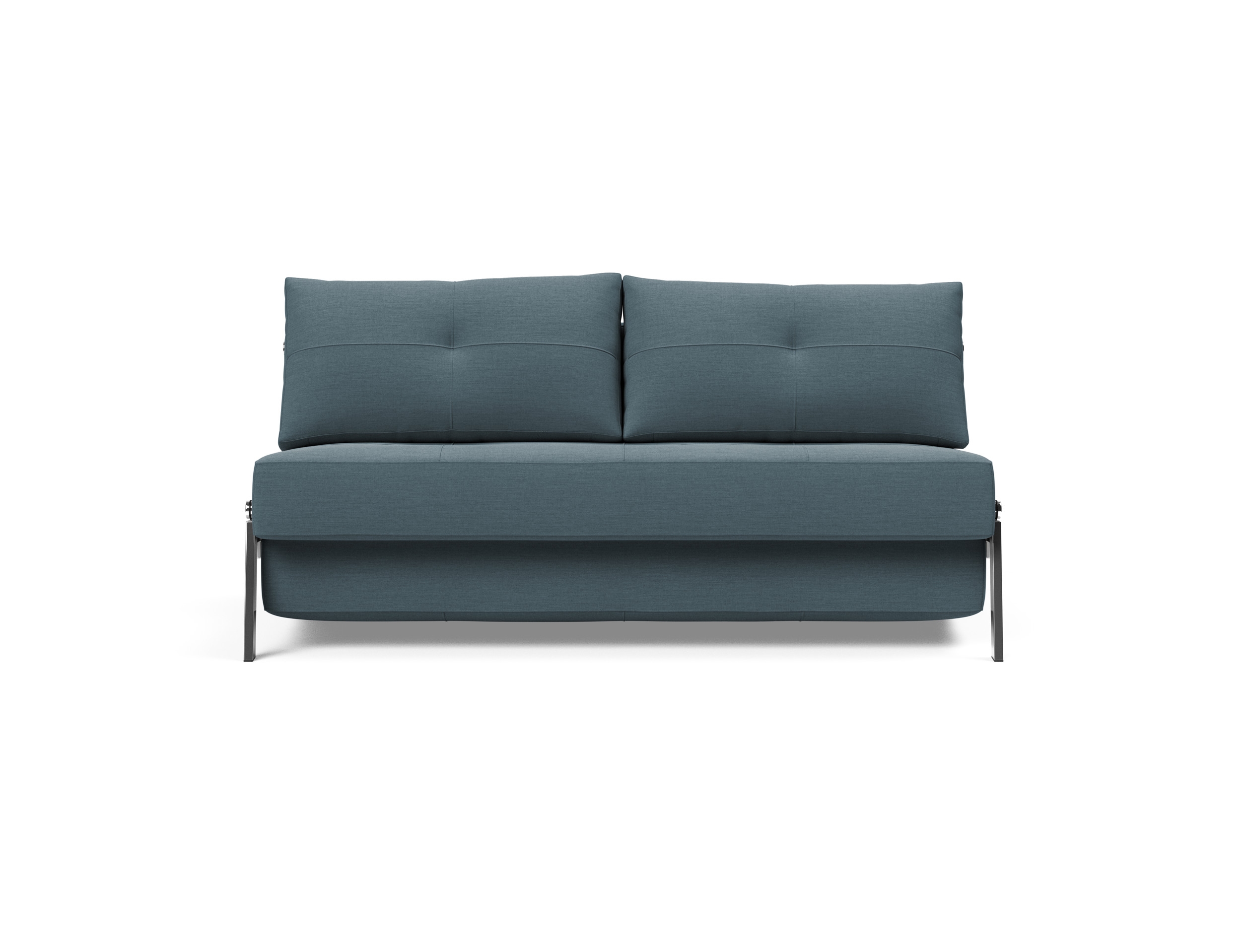 Cubed Deluxe Fabric Sofa Bed w/Chrome Legs, Queen Size